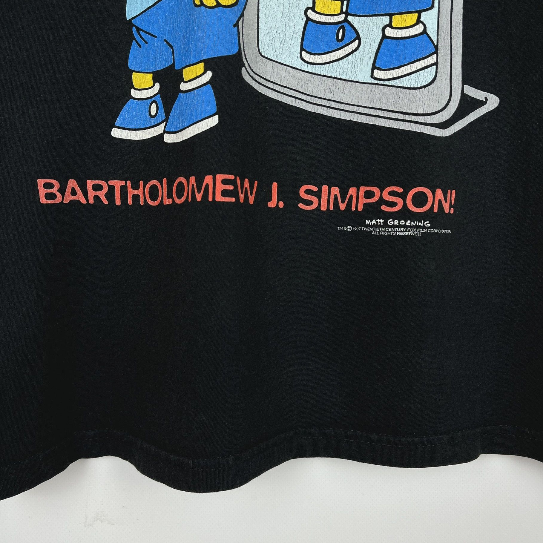 Cartoon Network Vintage The Simpsons Bart Simpson Adult Funny T Shirt 1997 Size US M / EU 48-50 / 2 - 13 Thumbnail