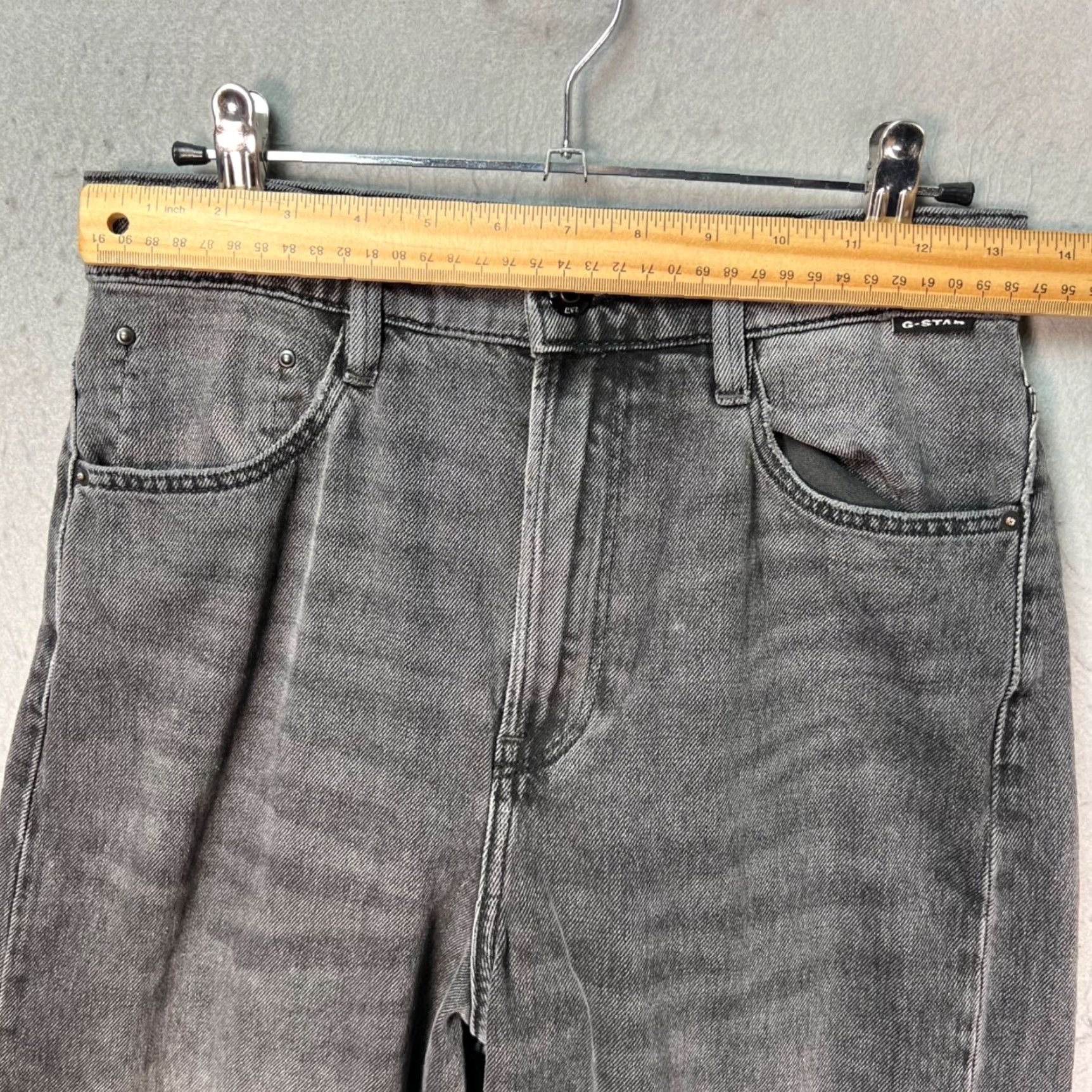 G-Star Raw Womens Jeans 27 x 30 Gray Denim 5-Pocket Straight Tedie Ultra High Size 27 Adult Womens Gray Denim Jeans Women's Jeans