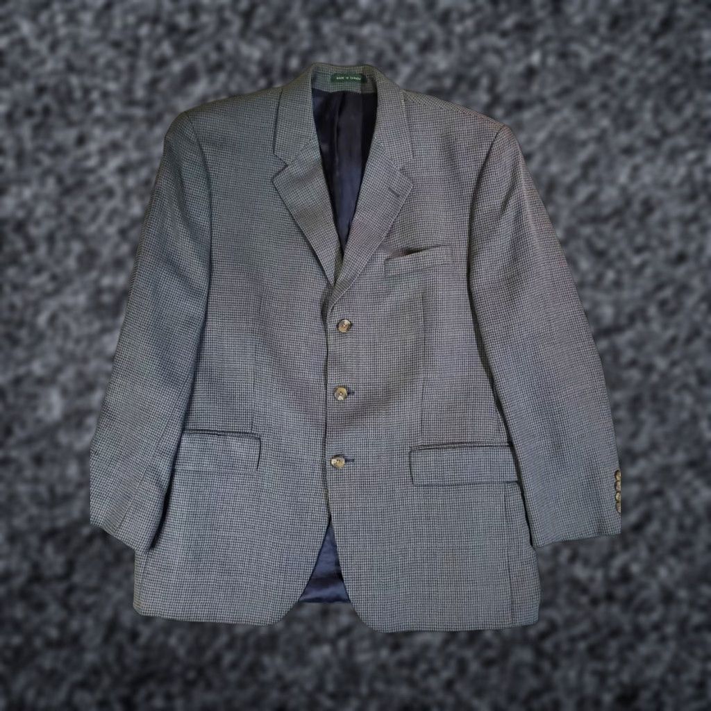 Ralph Lauren Lauren Ralph Lauren Signature Blazer Sport Coat Mens 42 Regular Gray Silk & Wool Blend Two-Button Notch Lapel Solid Size 42R - 1 Thumbnail