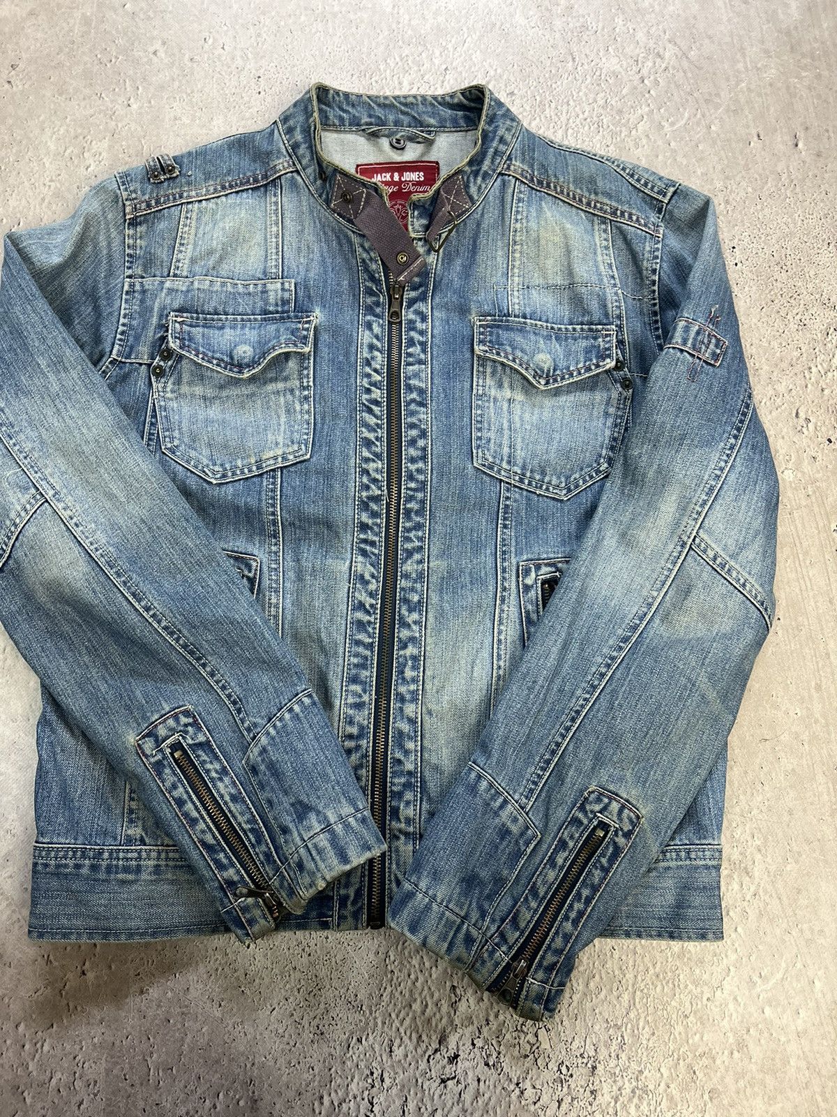 Diesel × Vintage SALE💣💣 Vintage Diesel distressed denim jeans jacket size M Size US M / EU 48-50 / 2 - 4 Thumbnail