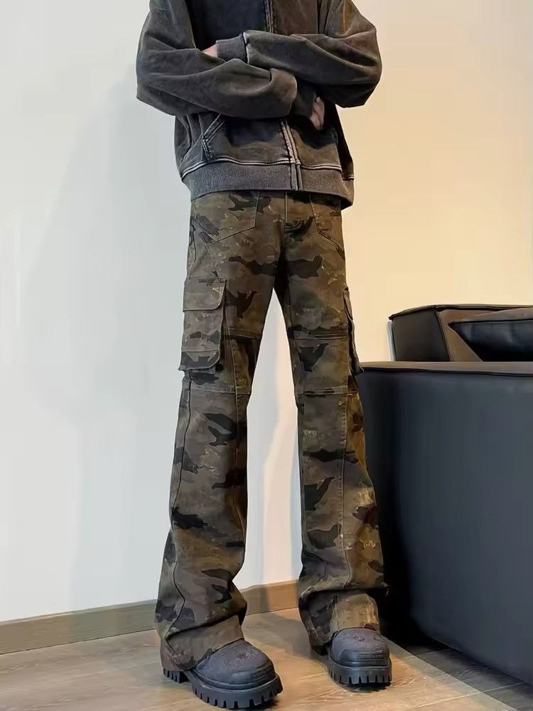 Jean Streetwear Camouflage Slim Flare Jeans Size US 31 - 2 Thumbnail