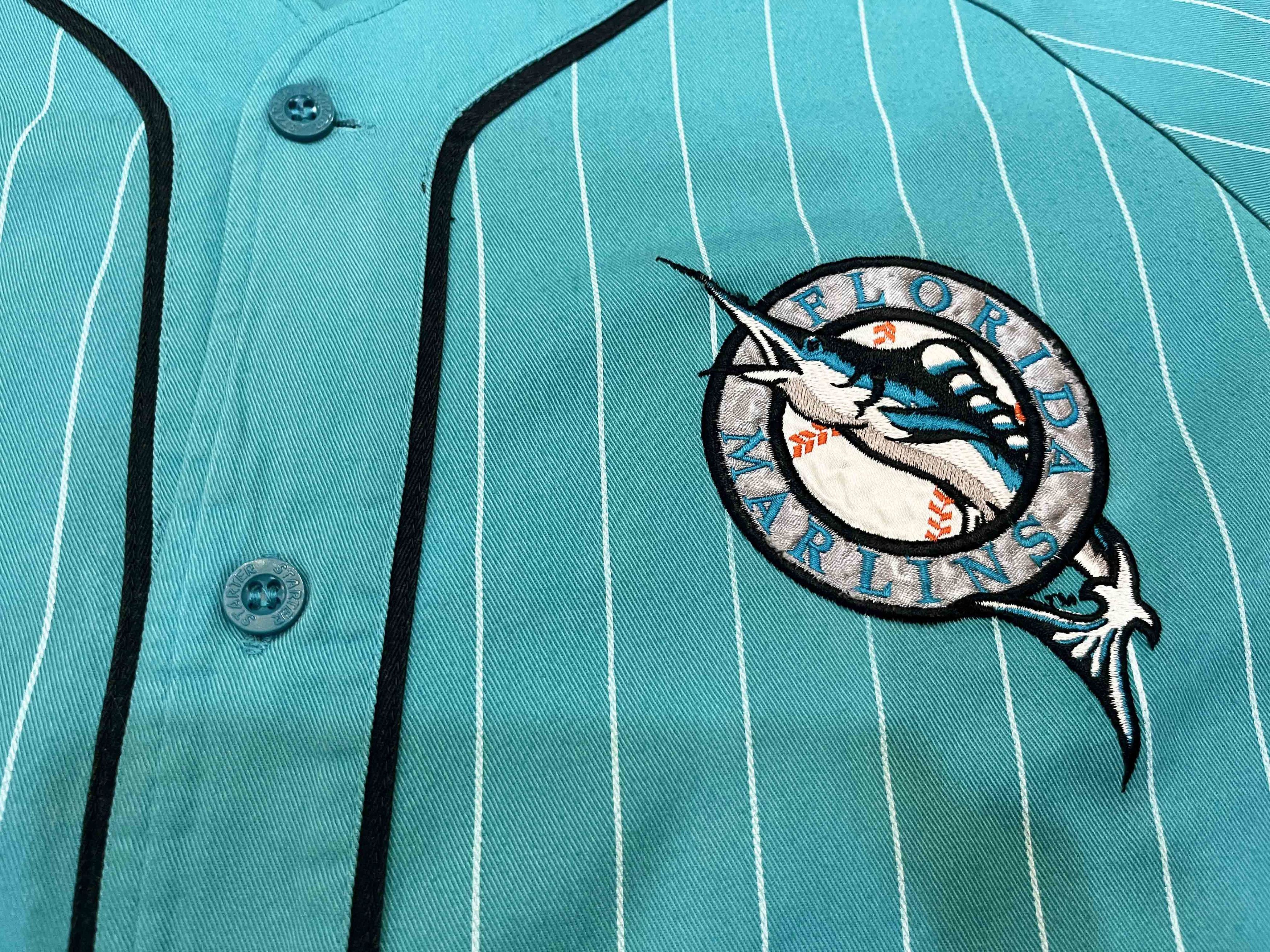 MLB × Starter × Vintage Vintage Starter MLB Florida Marlins Pinstripe Jersey Size US XL / EU 56 / 4 - 2 Thumbnail