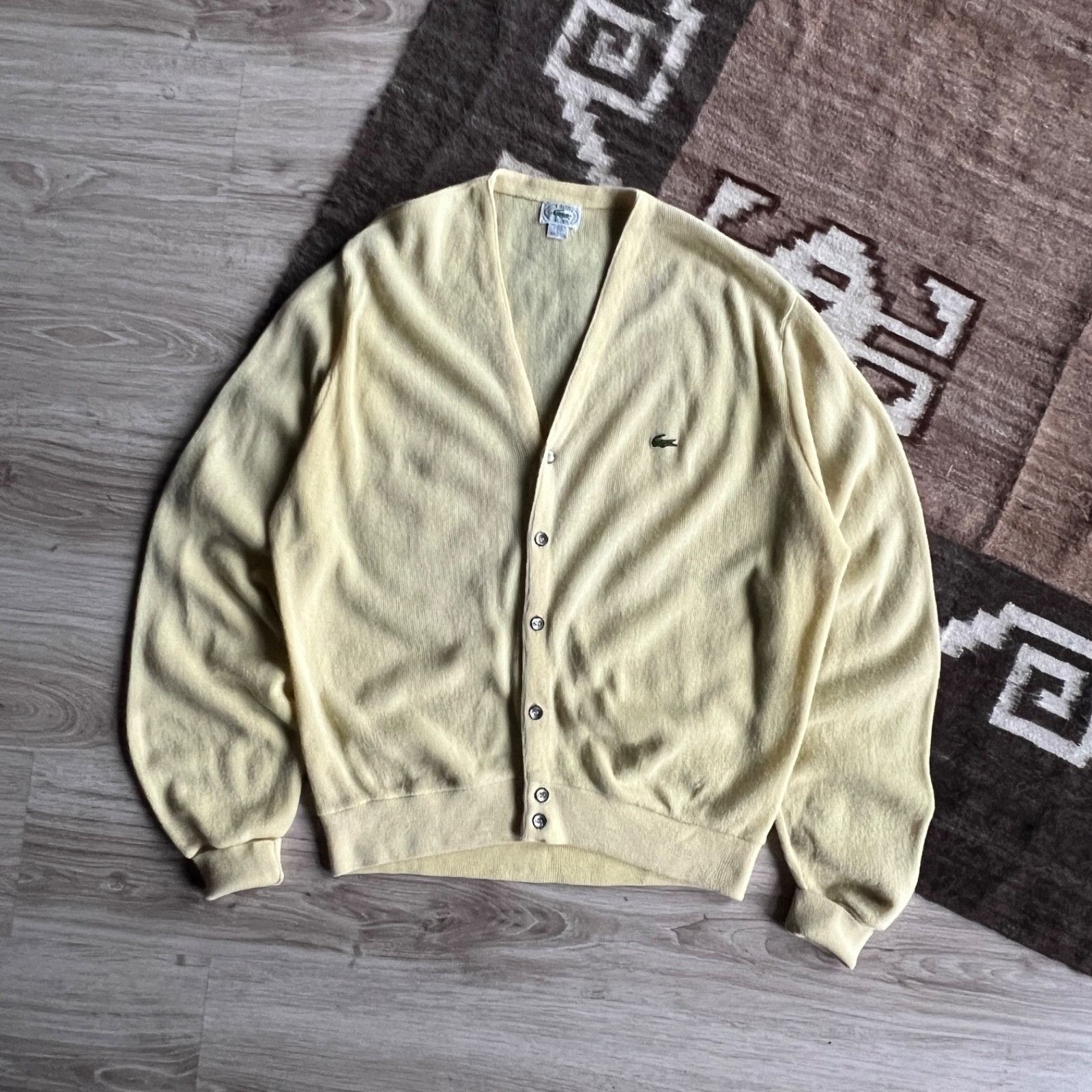 Lacoste Lacoste Izod Vintage Cardigan Knit Sweater US Made 9698AC Size US L / EU 52-54 / 3 - 1 Thumbnail