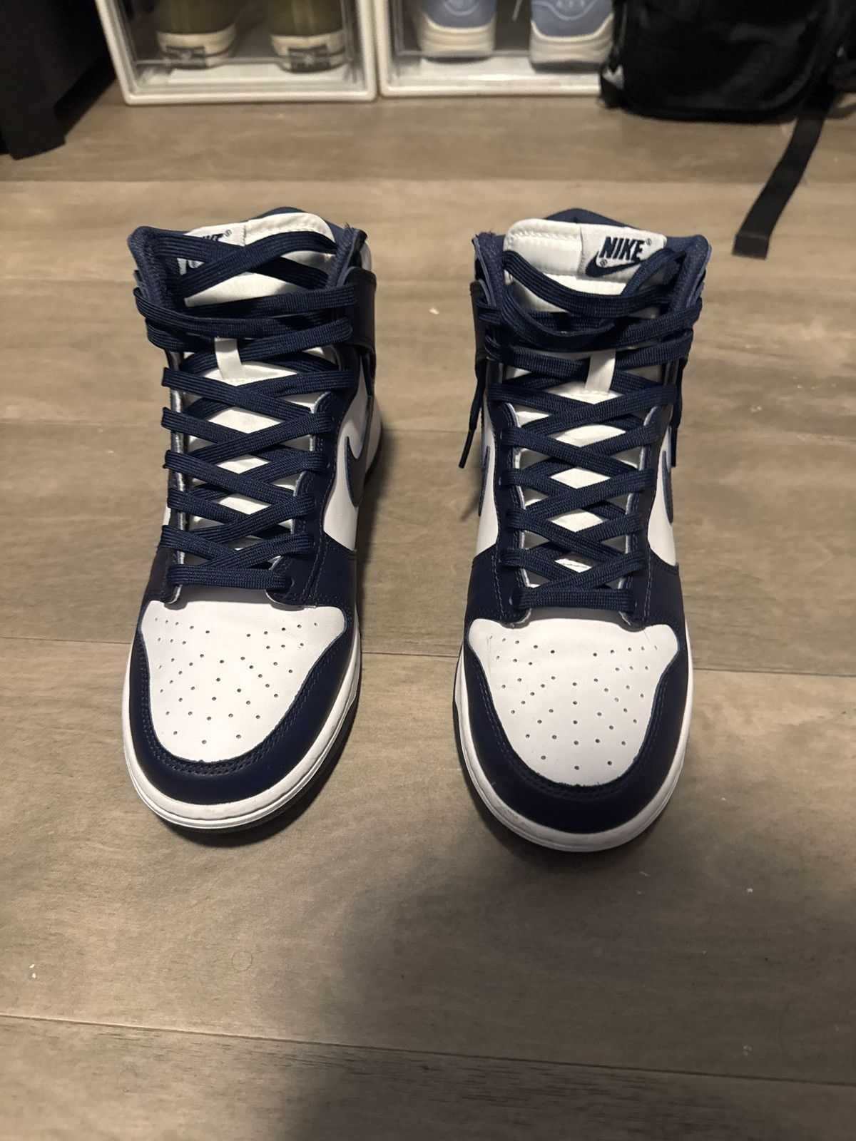 Nike Navy Blue Dunk High Size US 9.5 / EU 42-43 - 6 Thumbnail