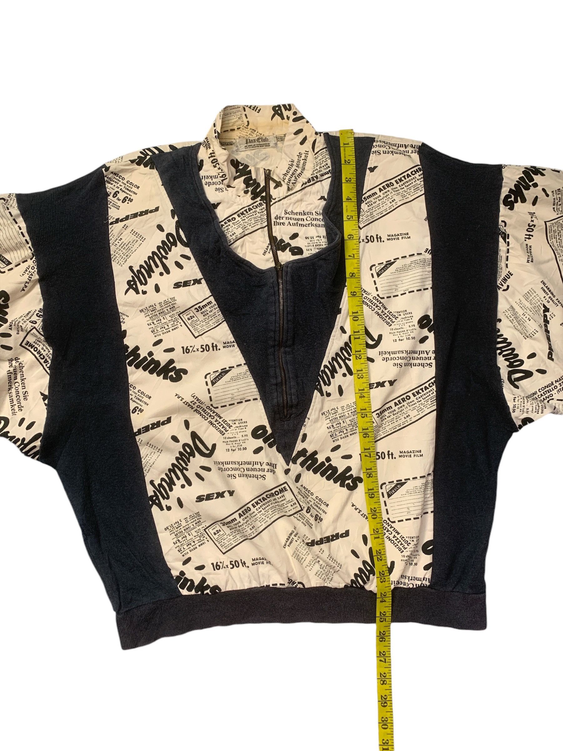 Japanese Brand × Vintage Rare Design Vintage Paz Club Fullprint Sweater Size L / US 10 / IT 46 - 8 Thumbnail