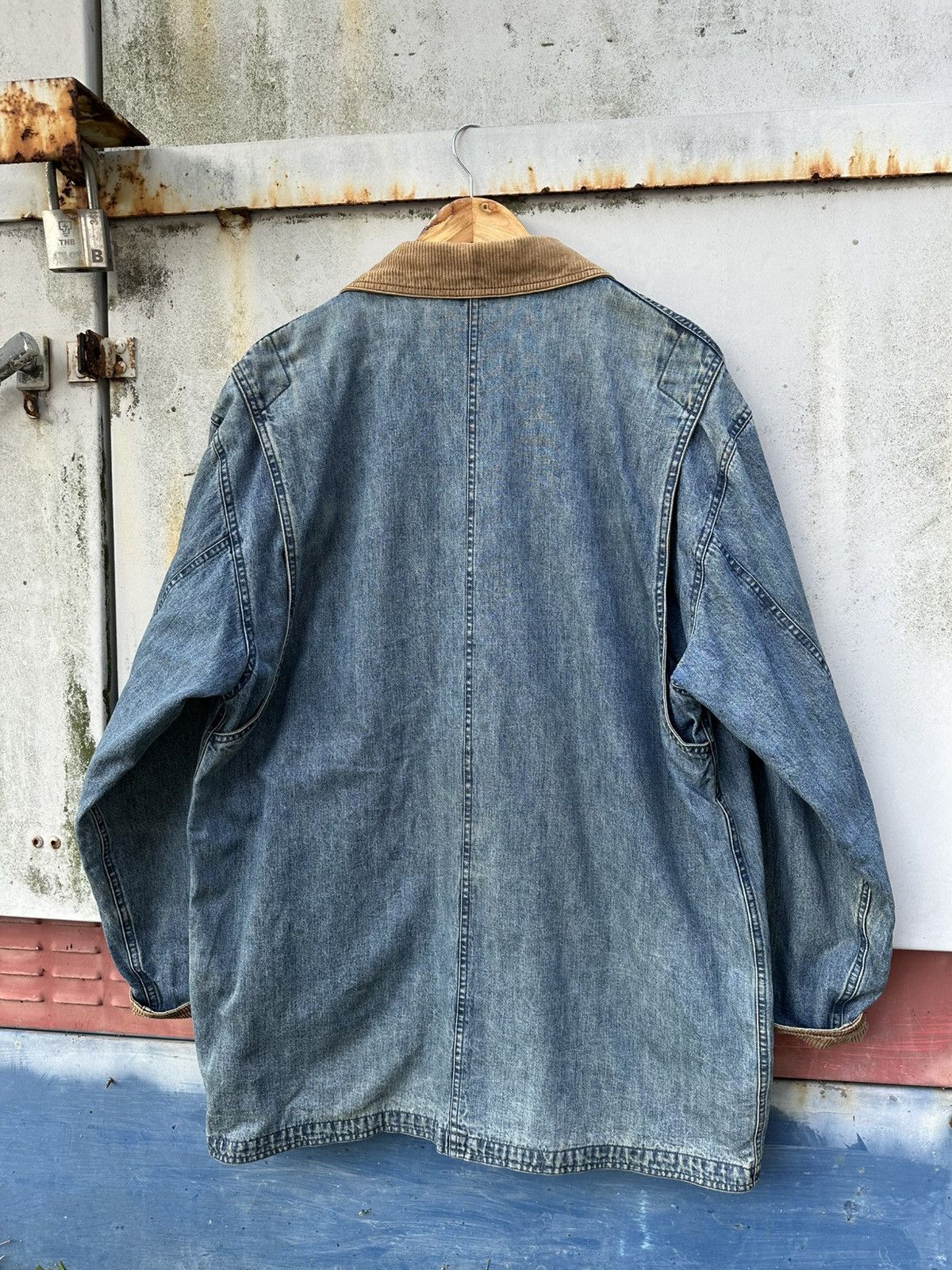 Vintage 👹Vintage Land’s End Chore Denim Jacket Size US XL / EU 56 / 4 - 6 Thumbnail