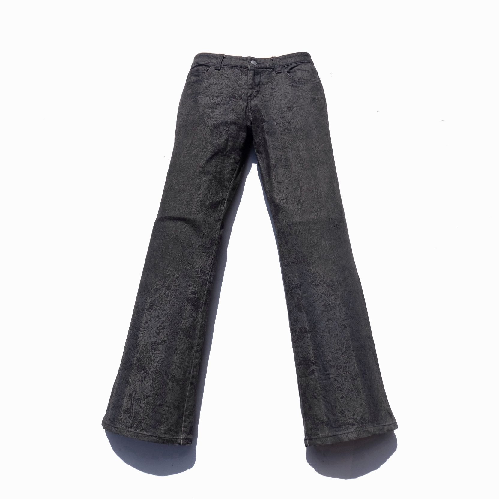 image of 5351 Pour Les Hommes x Tornado Mart Acoustic Jacquard Flare Jeans in Jacquard Dark, Men's (Size 28)