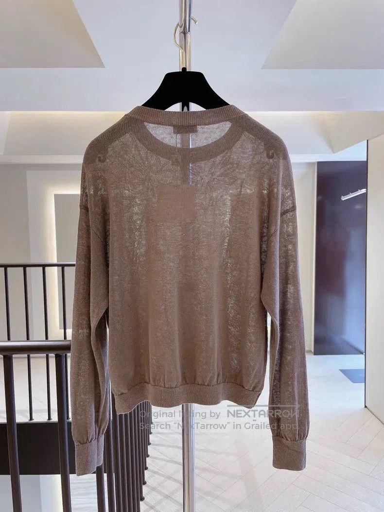 Brunello Cucinelli Brunello Cucinelli Linen knit sweater with transparent seq Size XS / US 0-2 / IT 36-38 - 2 Thumbnail