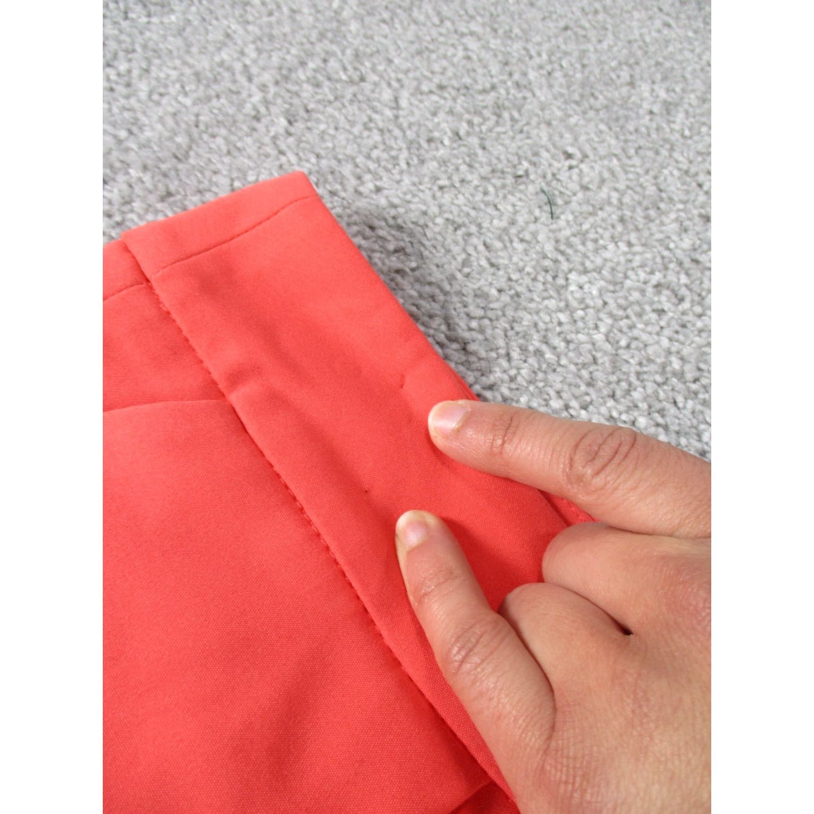 Zara VINTAGE Zara Women's Skirt Short Pencil Pleated Pockets Orange Red 80s Party Casual Size 36" / US 14 / IT 50 - 7 Thumbnail