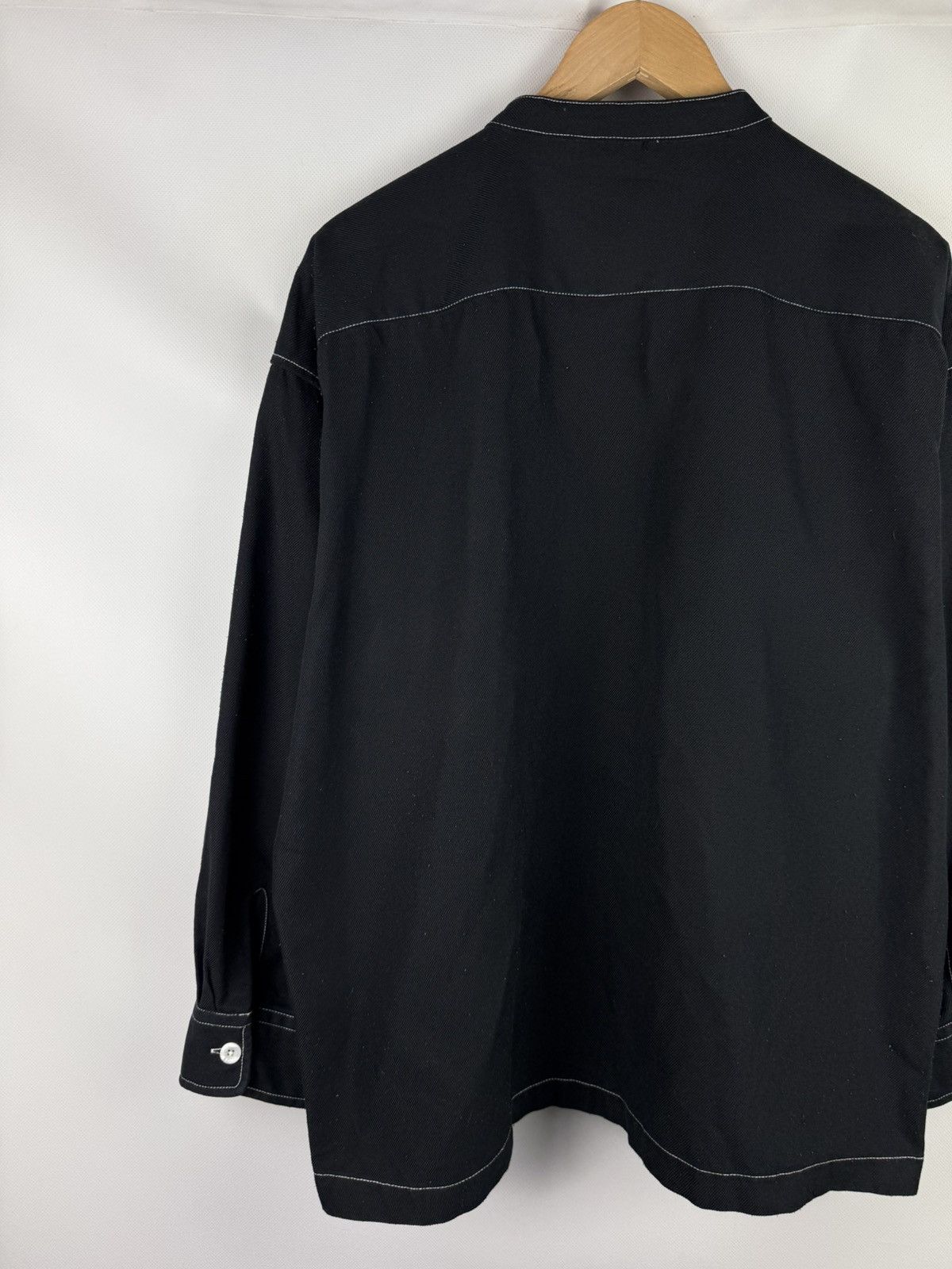 Other Timbre Poste Long Sleeve Japanese Collarless Button Up Shirt Size US L / EU 52-54 / 3 - 15 Thumbnail