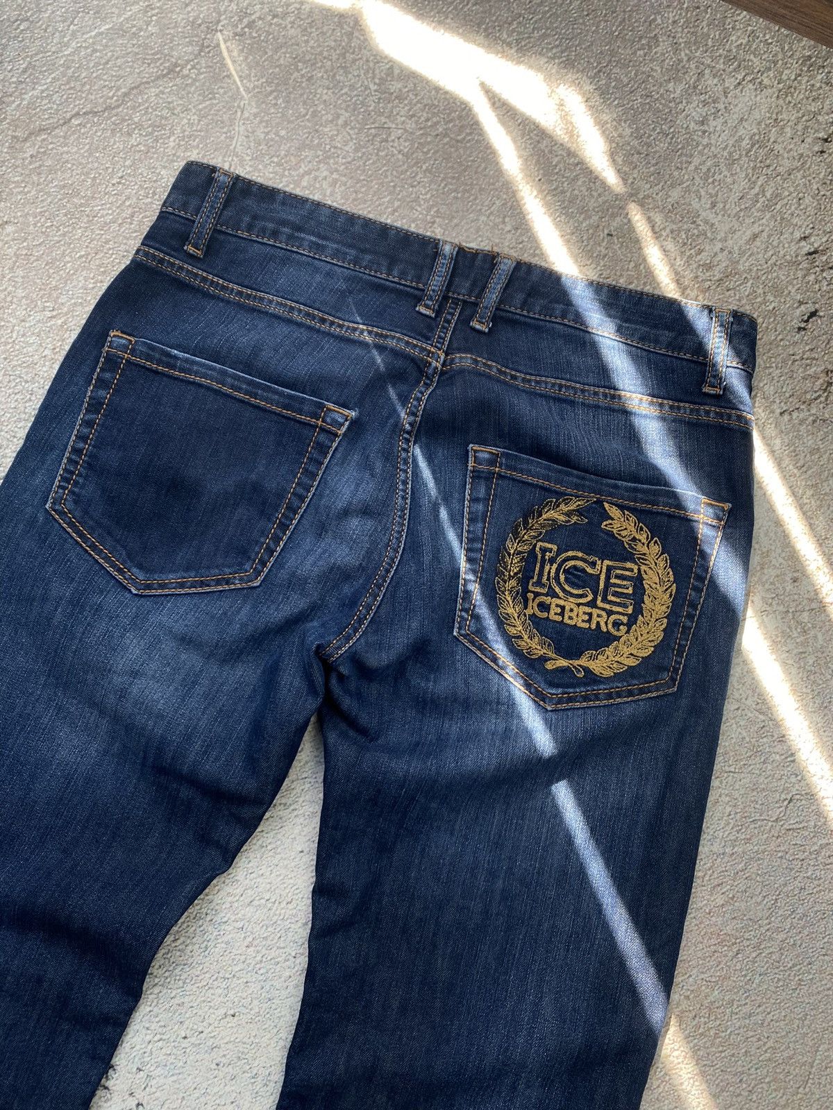 Iceberg × Vintage Vintage denim pants Iceberg back print Size US 31 - 3 Thumbnail
