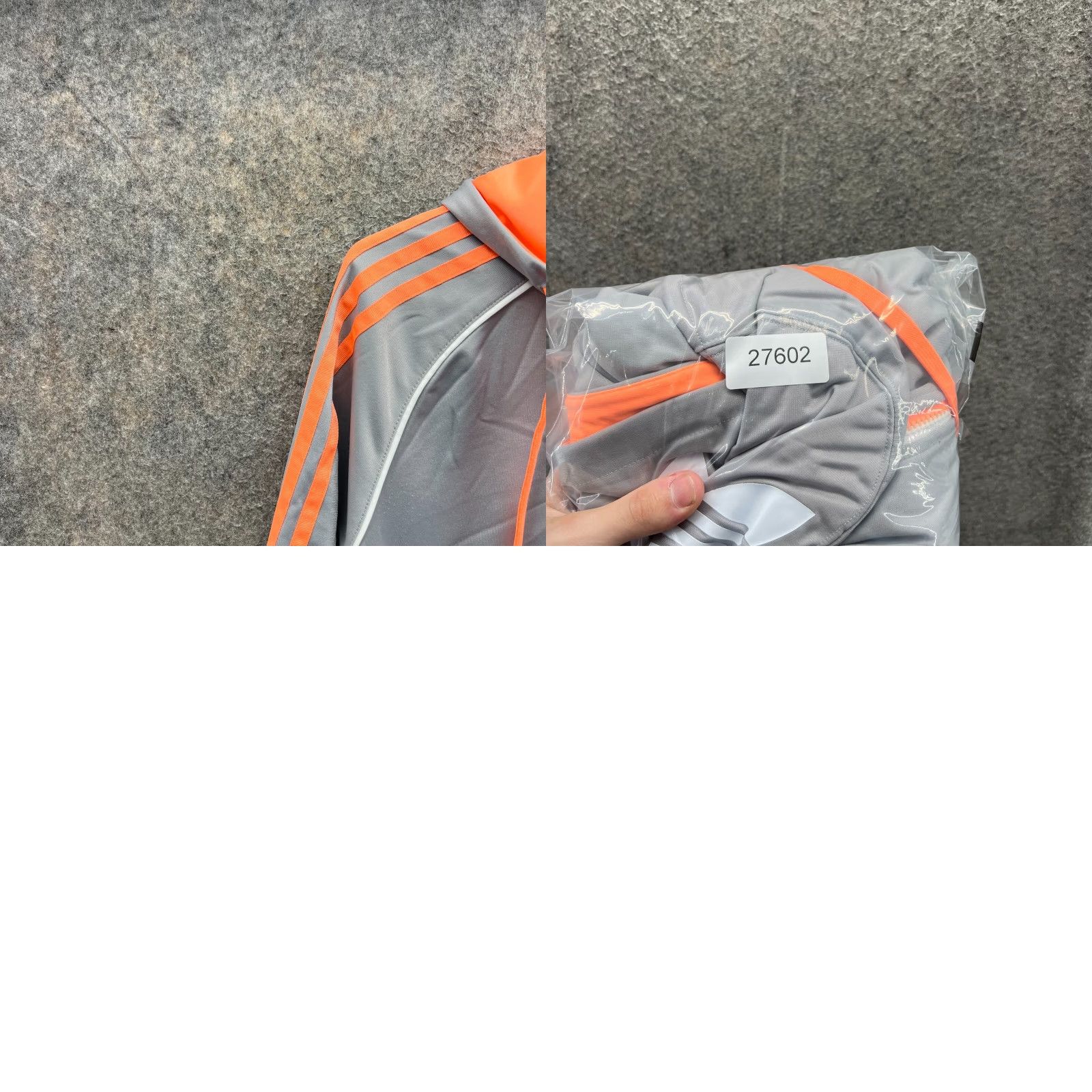 Adidas VINTAGE adidas Jacket Womens Large Gray Orange Full Zip Hooded Track 3 Stripes Womens L Gray Orange Full Zip Hoodie Track Jacket Size L / US 10 / IT 46 - 9 Thumbnail