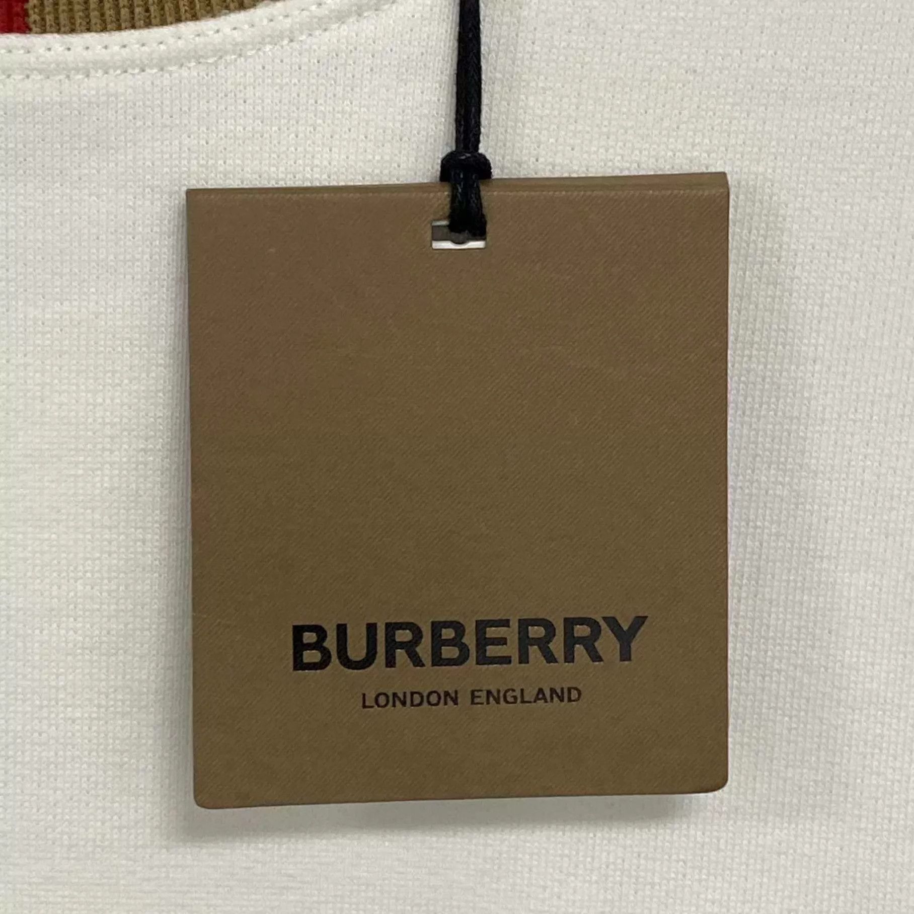 Burberry Burberry Check Collar Embroidered Logo Sweatshirt XL Size US XL / EU 56 / 4 - 5 Thumbnail
