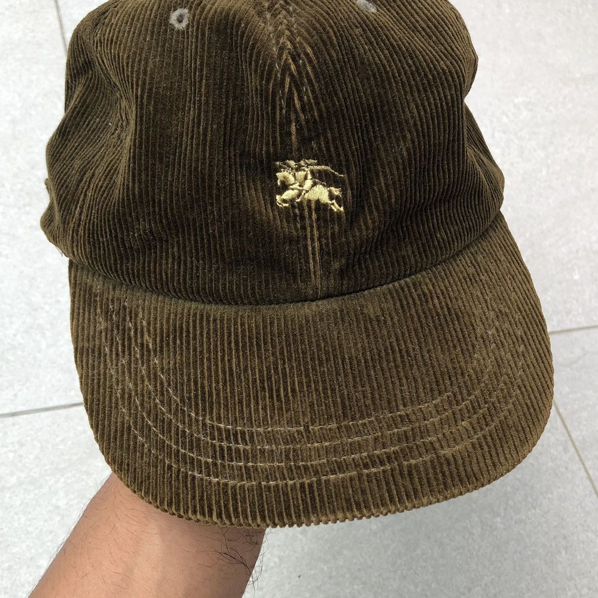 Burberry Burberry London Corduroy Embroidery Logo Adjustable Cap Size ONE SIZE - 2 Thumbnail