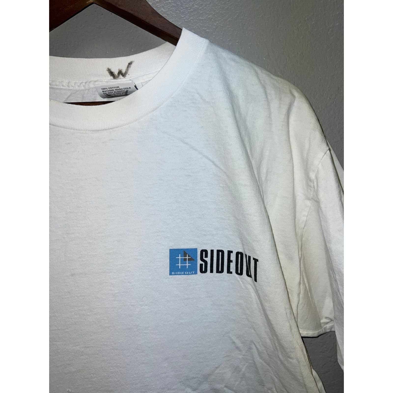Sideout Vintage Surfing Shirt Sideout Sport Beach Art White Tee XL Size US XL / EU 56 / 4 - 3 Thumbnail