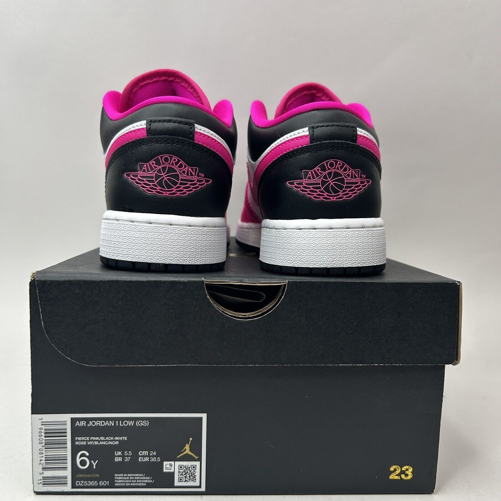 Jordan Brand Nike Shoes Air Jordan 1 Low GS “Fierce Pink/Black White” Size US 7.5 / IT 37.5 - 4 Thumbnail
