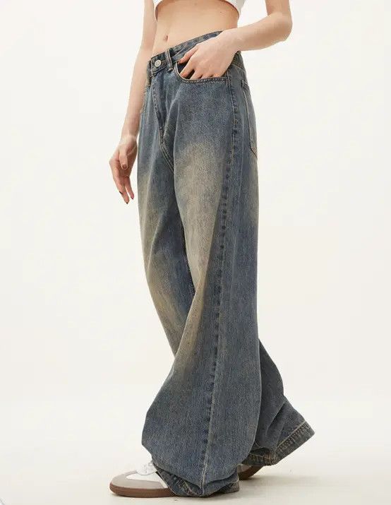 Japanese Brand Han Vintage distressed washed straight cleanfit loose jeans Size US 34 / EU 50 - 2 Thumbnail
