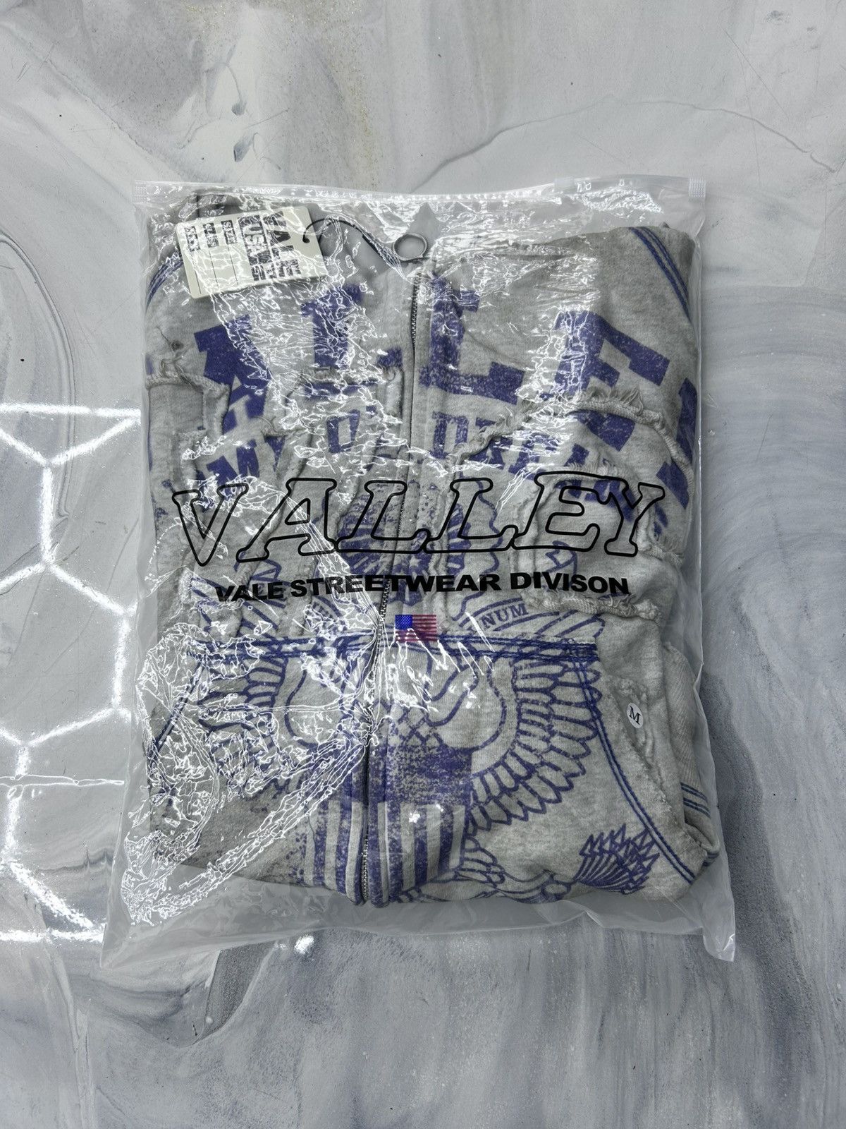 Vale Vale Army Zip Up Hoodie Grey Blue Size M Size US M / EU 48-50 / 2 - 15 Thumbnail