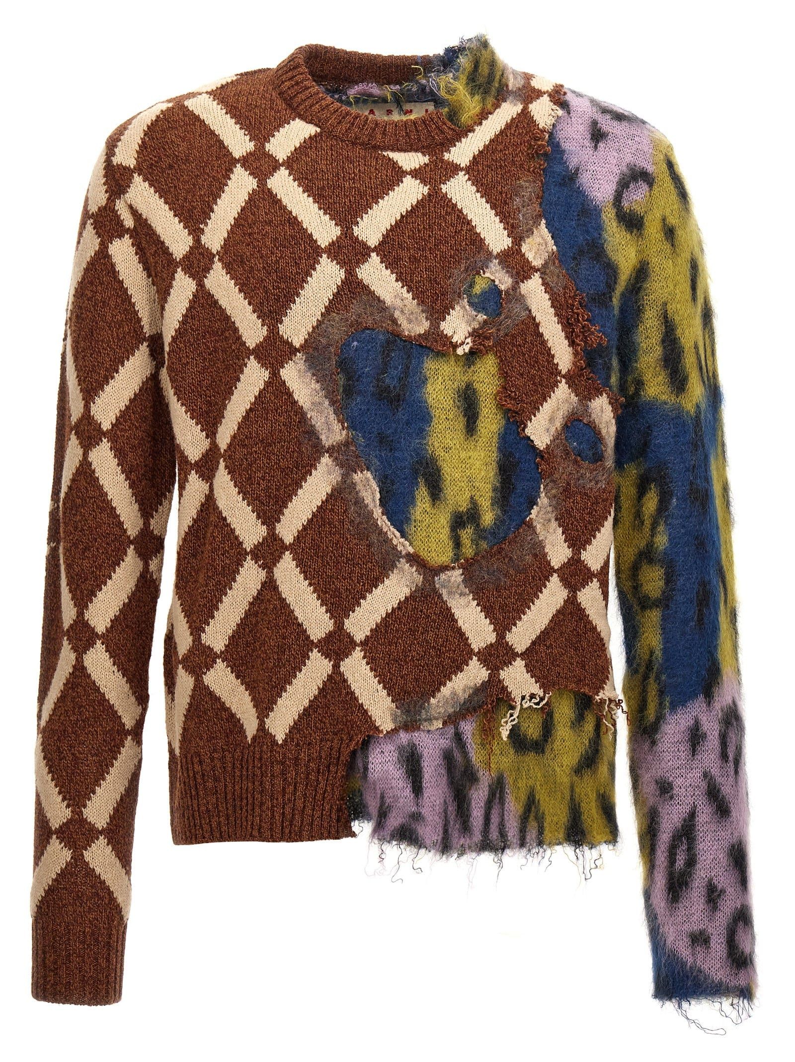 Marni o1s22i1n0924 Mohair Crewneck Sweater in Multicolor Size US M / EU 48-50 / 2 - 1 Thumbnail