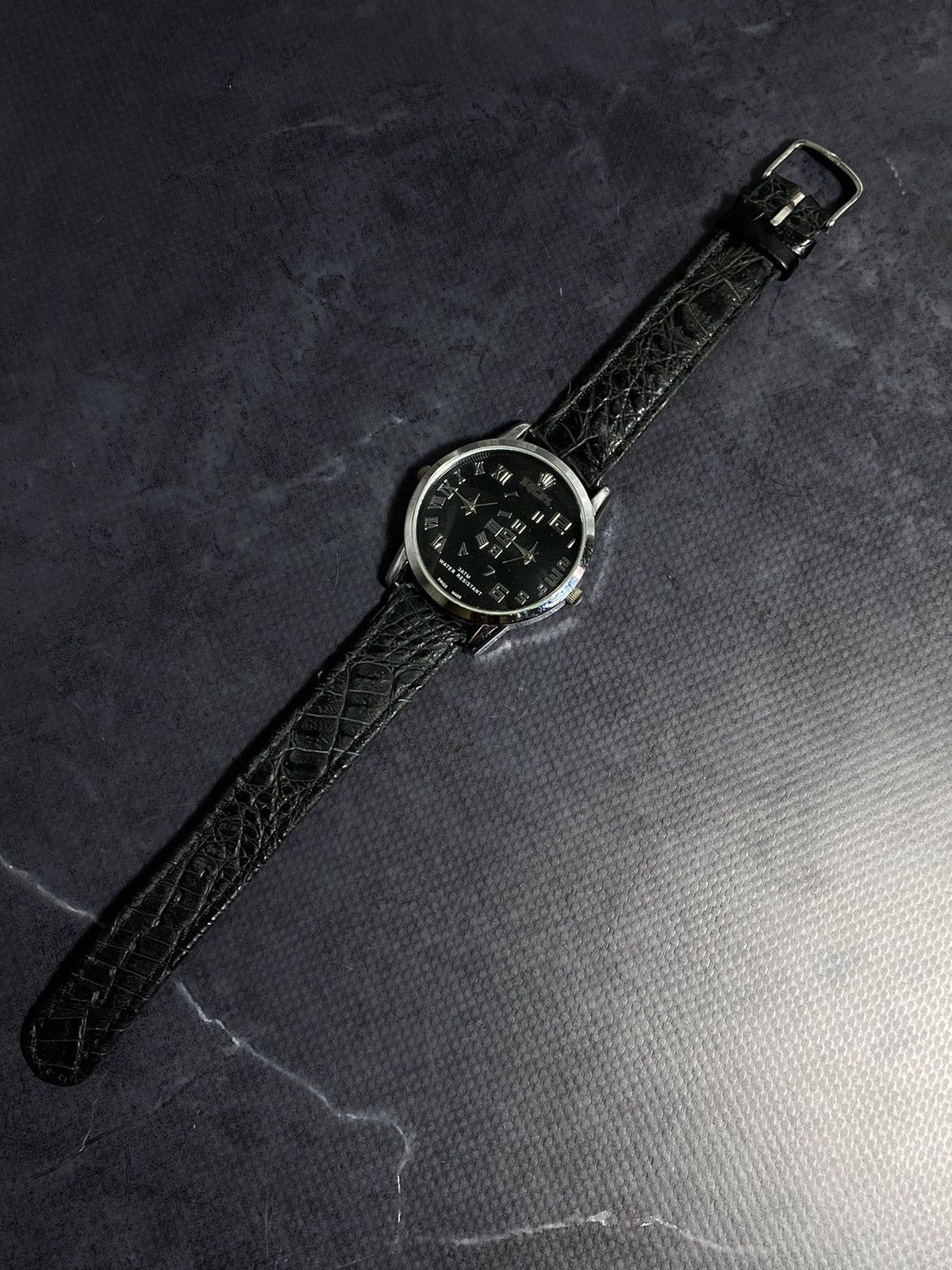 Vintage Black Roman Numeral Dual Dial Watch – Classic & Sleek✨ Size ONE SIZE - 10 Thumbnail