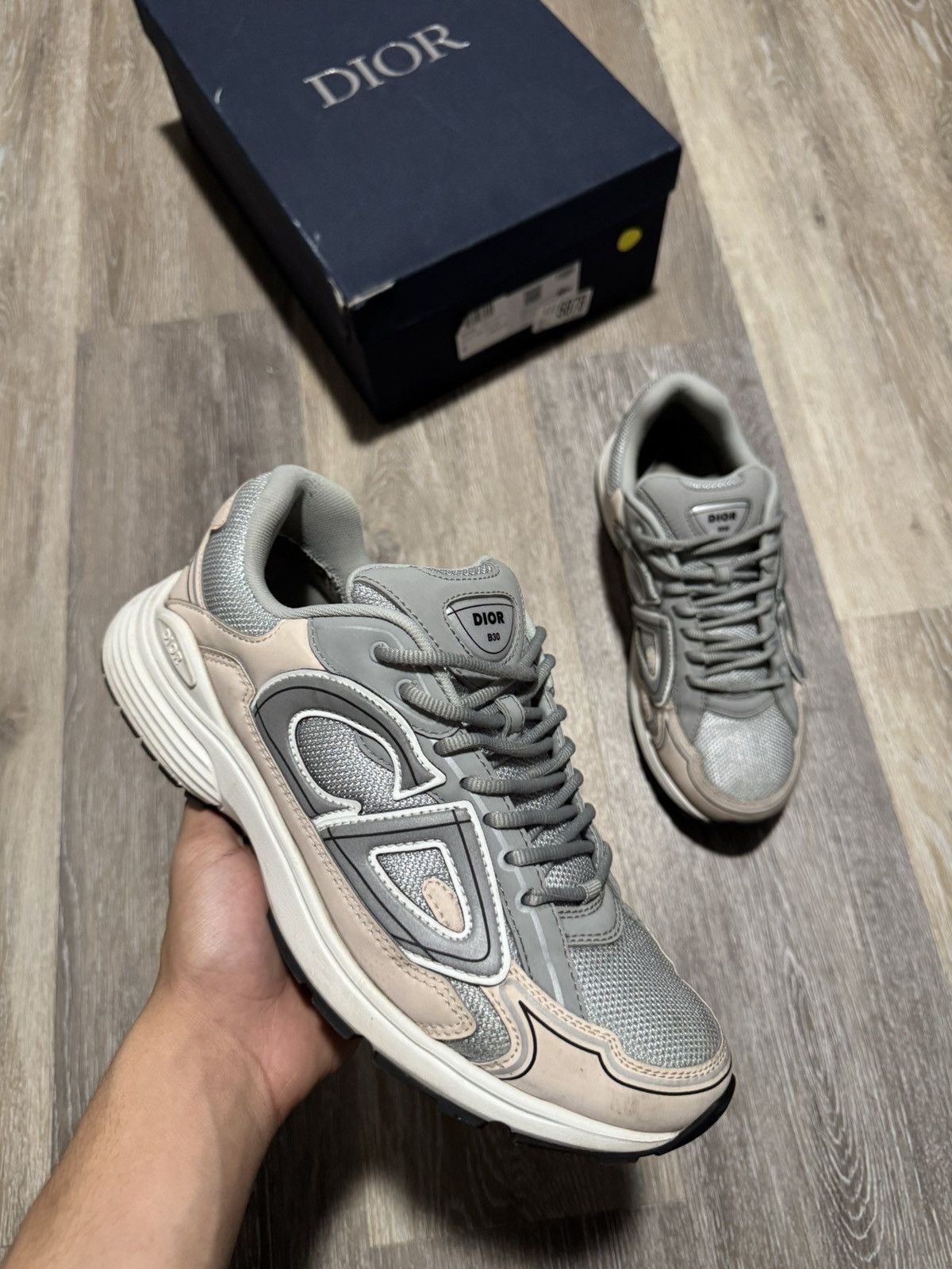 Dior Gray and tan Dior b30 Size US 10 / EU 43 - 1 Thumbnail