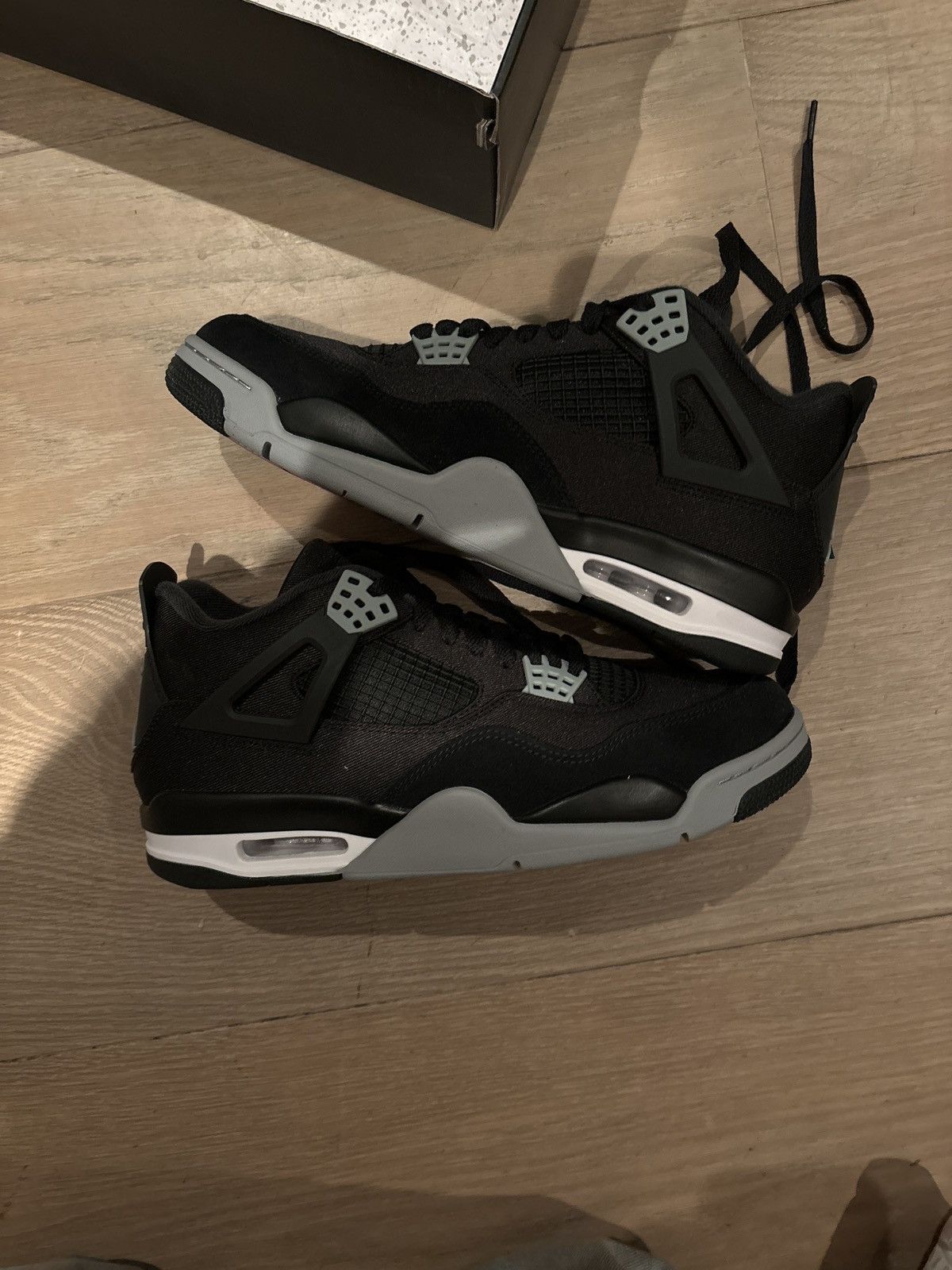 Jordan Brand Jordan 4 Black Canvas sz 10 Size US 10 / EU 43 - 1 Thumbnail