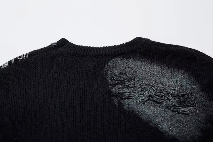 Other Gothic Punk Chain Printed Knitted Sweater Pullover Size US S / EU 44-46 / 1 - 5 Thumbnail