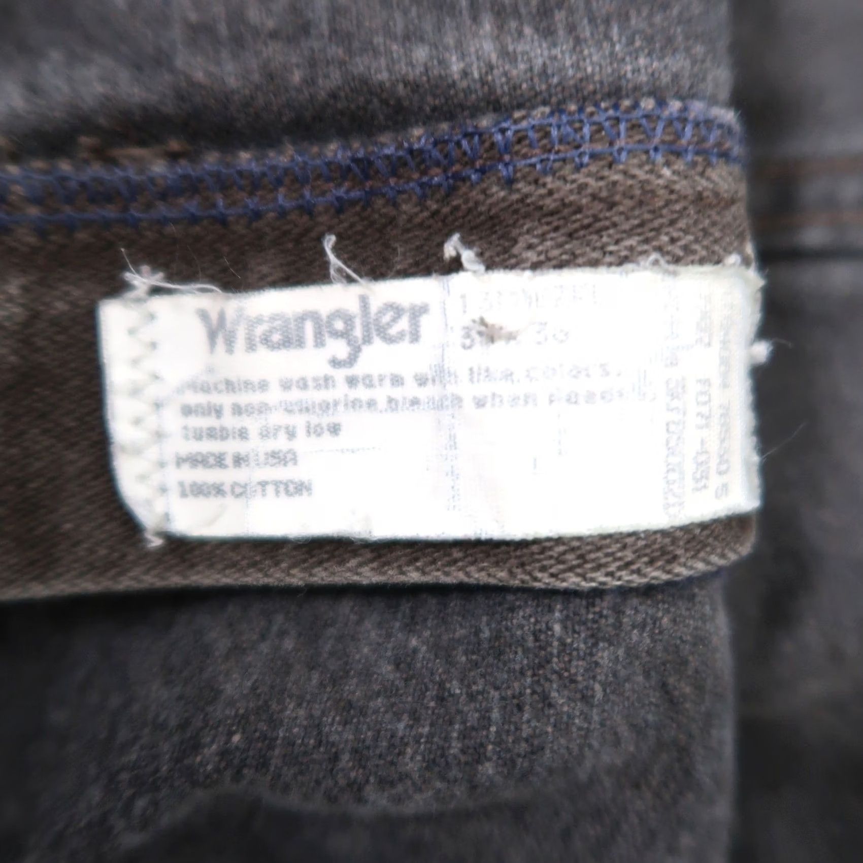 Wrangler VINTAGE Wrangler Jeans Straight Mens 38 Denim Brown 80s Southwestern Cowboy Denim Straight Size US 38 / EU 54 - 4 Thumbnail