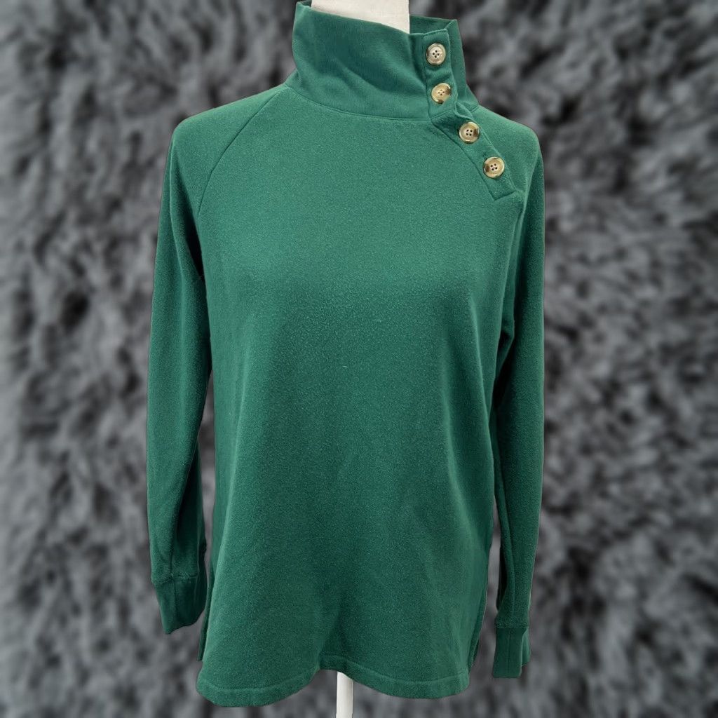 J.Crew J. Crew Green Long Sleeve Tunic Sweatshirt Women's Small Size S / US 4 / IT 40 - 1 Thumbnail