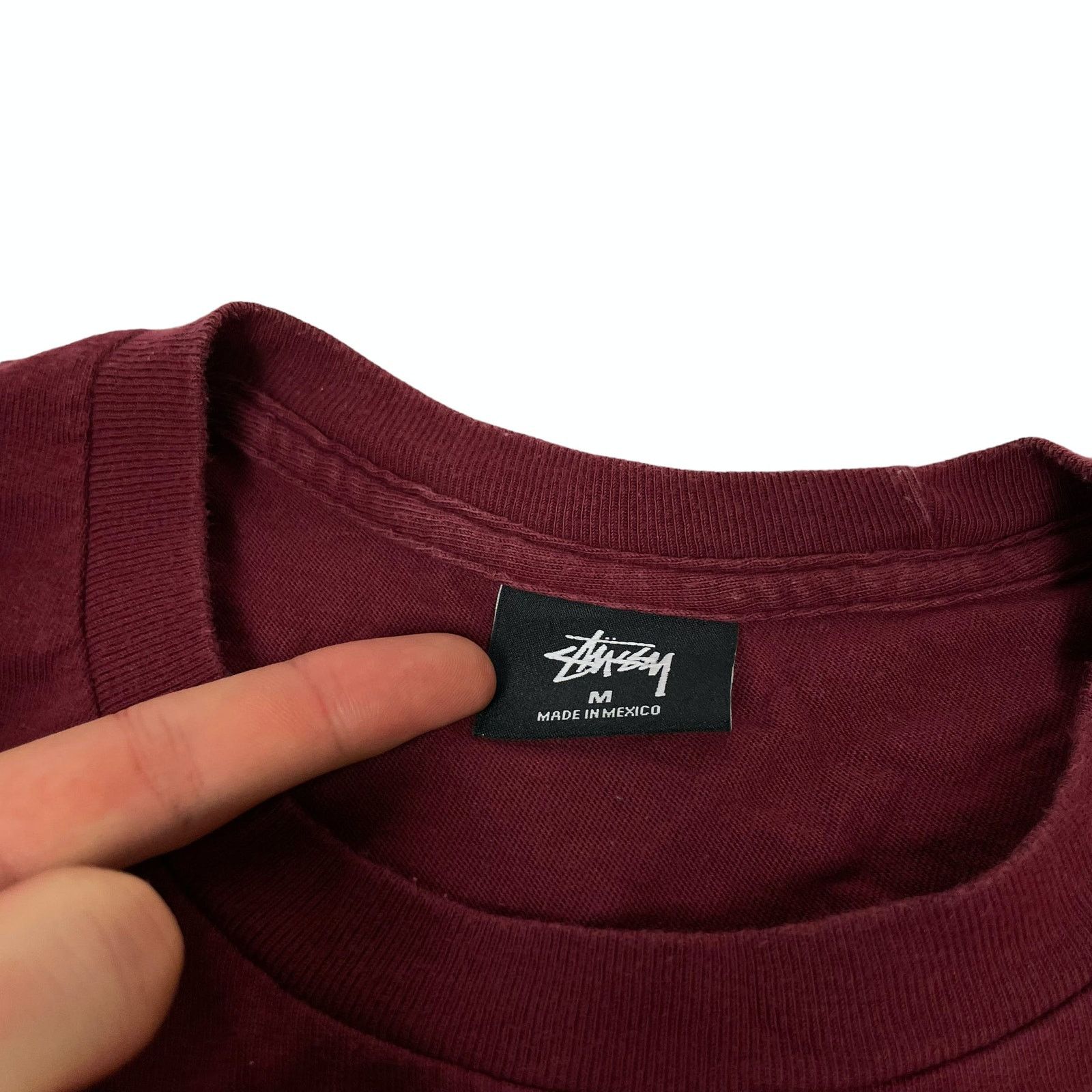 Stussy Stussy Men Maroon Cotton Long Sleeve Pullover T-Shirt Medium Size US M / EU 48-50 / 2 - 5 Thumbnail