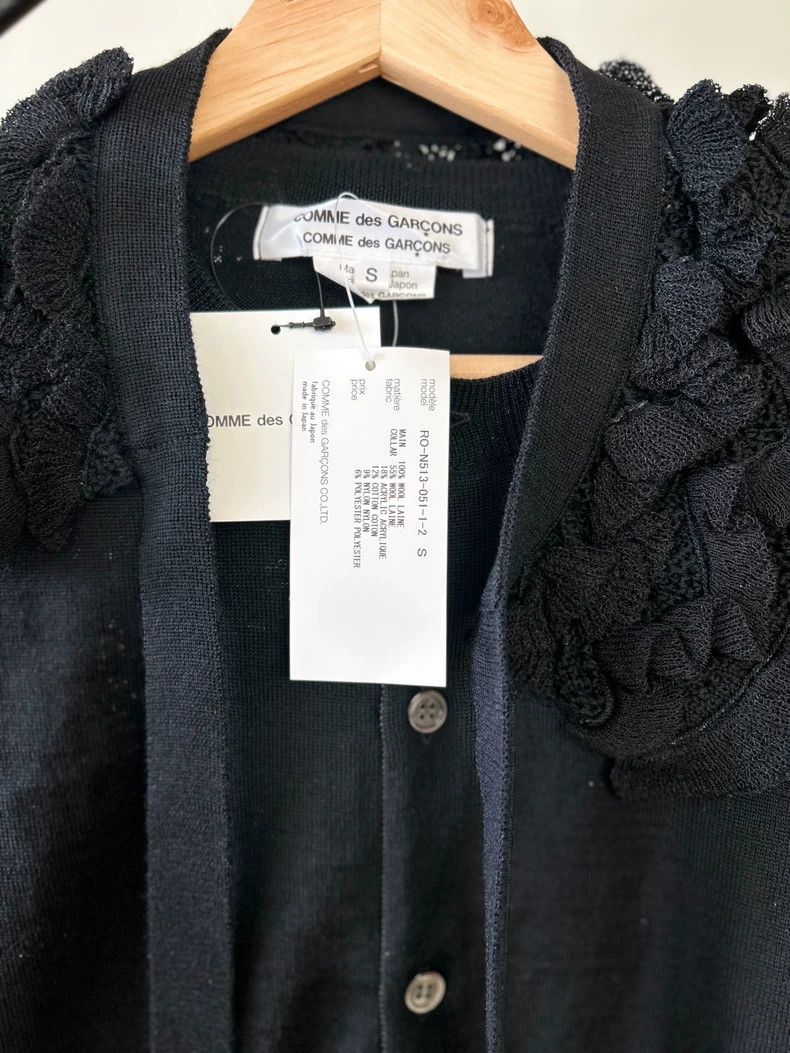 Comme des Garcons Comme Des Garcons Wool bow lace cardigan Size S / US 4 / IT 40 - 6 Thumbnail