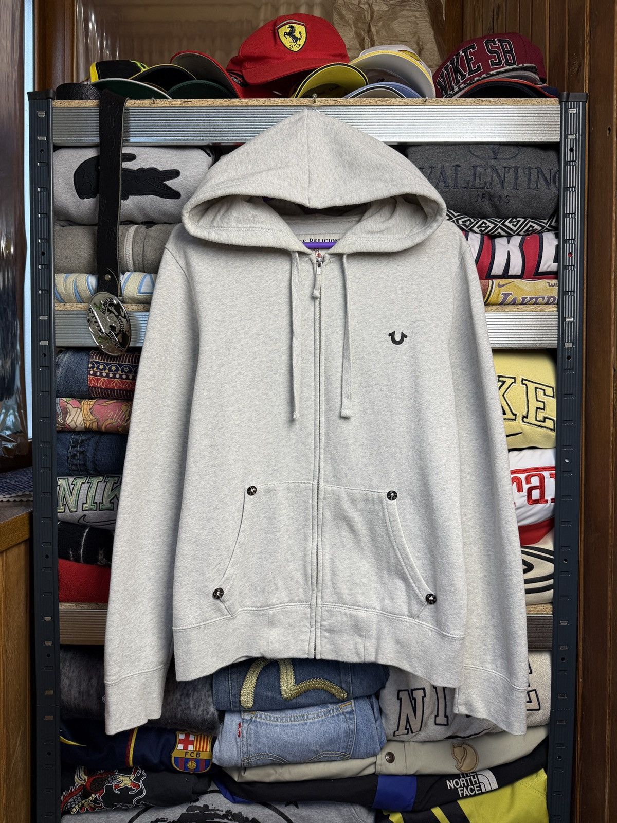 True Religion Y2k True Religion Zip Hoodie Gray Big Logo Size US S / EU 44-46 / 1 - 2 Thumbnail