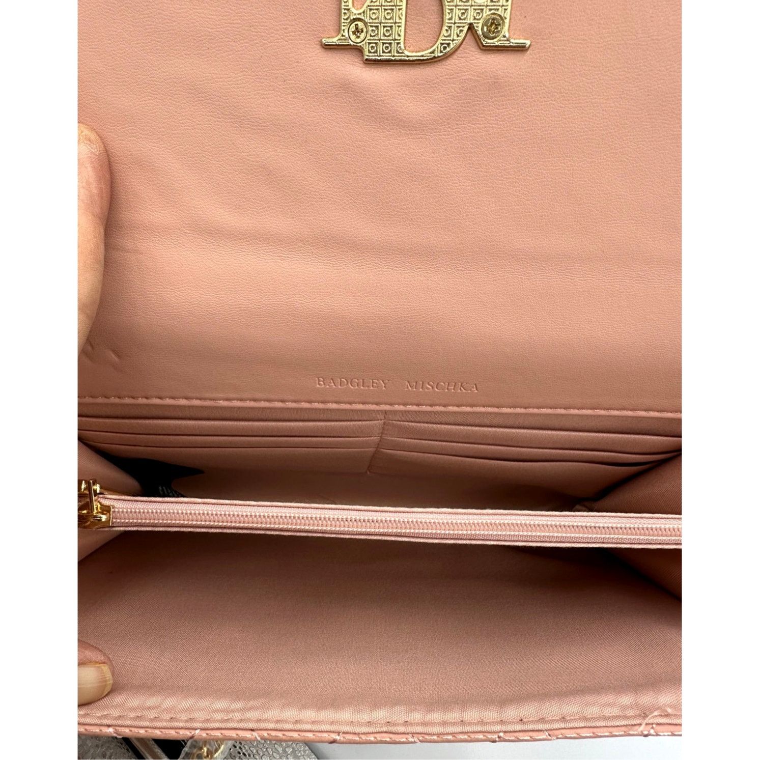 Badgley Mischka Badgley Mischka Diamond Quilt Convertible Crossbody BagBlush Size ONE SIZE - 8 Thumbnail