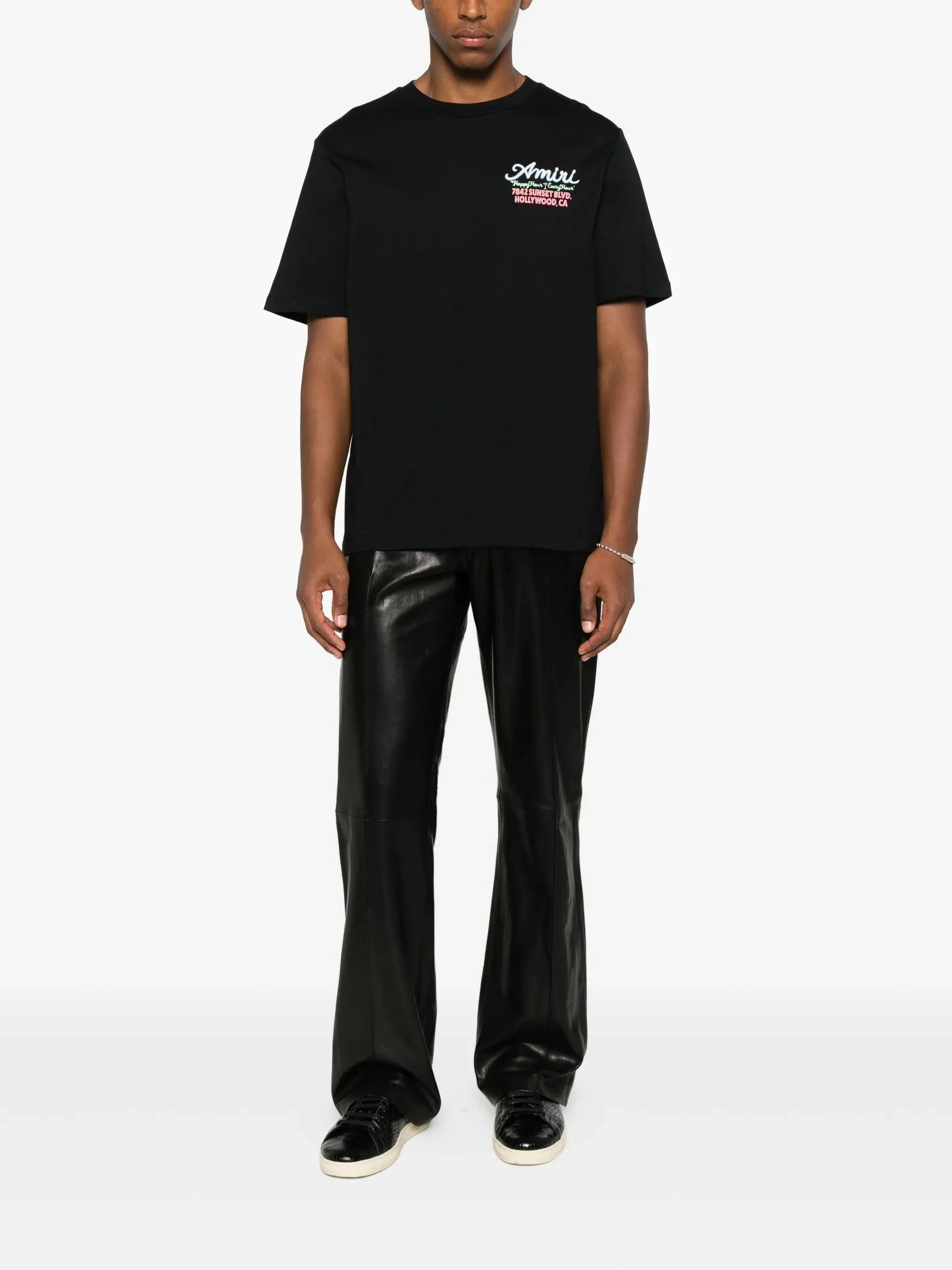 Amiri os11x1225 Logo-Embroidered T-Shirt in Black Size US L / EU 52-54 / 3 - 4 Thumbnail