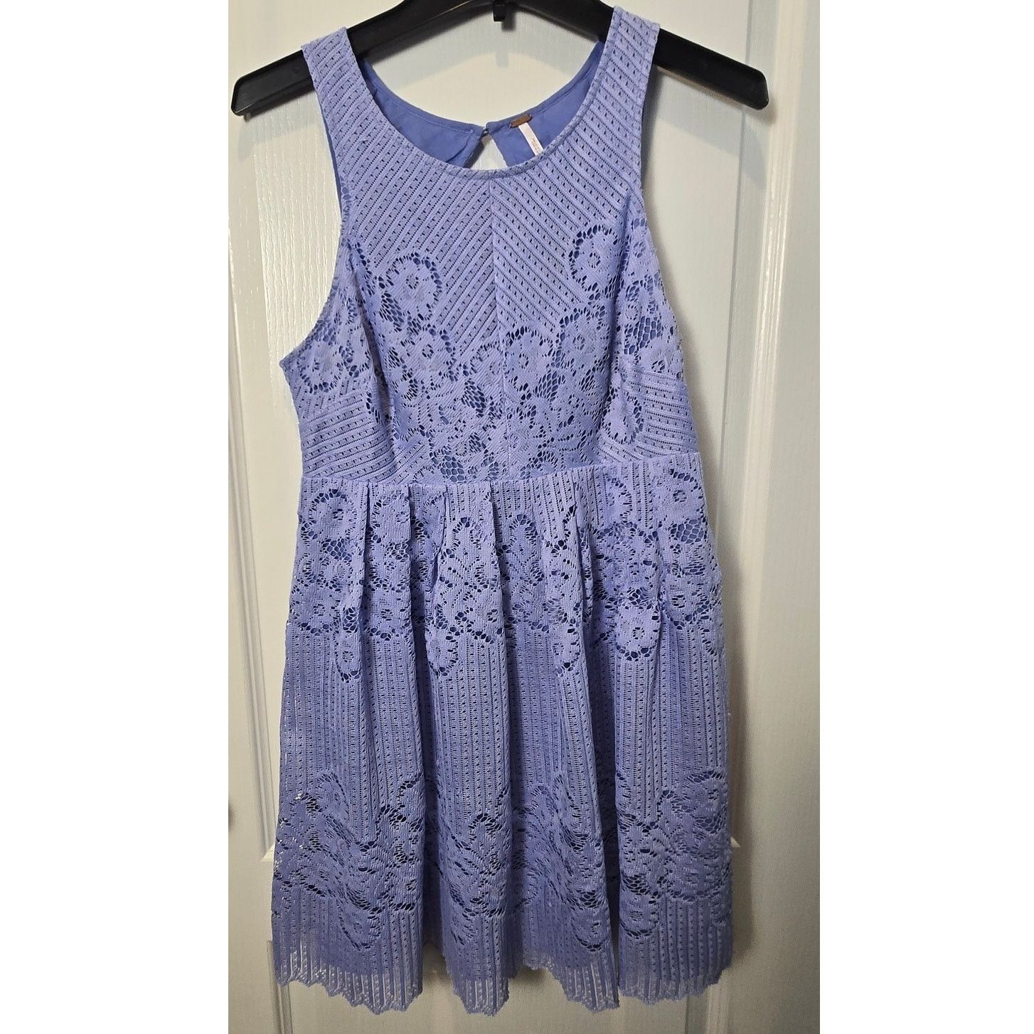 Free People Free People Rocco Lace Open Back Fit Flare Mini Lavender 4 Size S / US 4 / IT 40 - 2 Thumbnail
