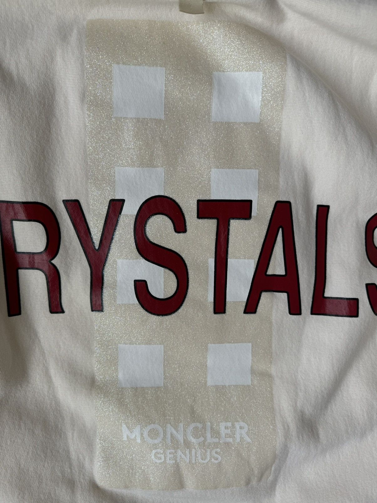 Advisory Board Crystals × Moncler Medium ABC Moncler Hoodie Cream Glitter Embroidery ABC 123. Size US M / EU 48-50 / 2 - 10 Thumbnail