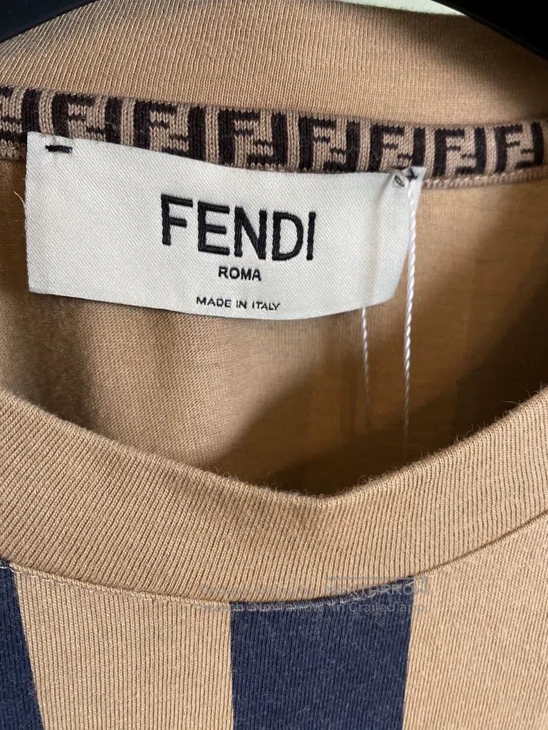 Fendi Fendi Color Block Striped Letter Logo Short Sleeve T-Shirt Size M / US 6-8 / IT 42-44 - 5 Thumbnail
