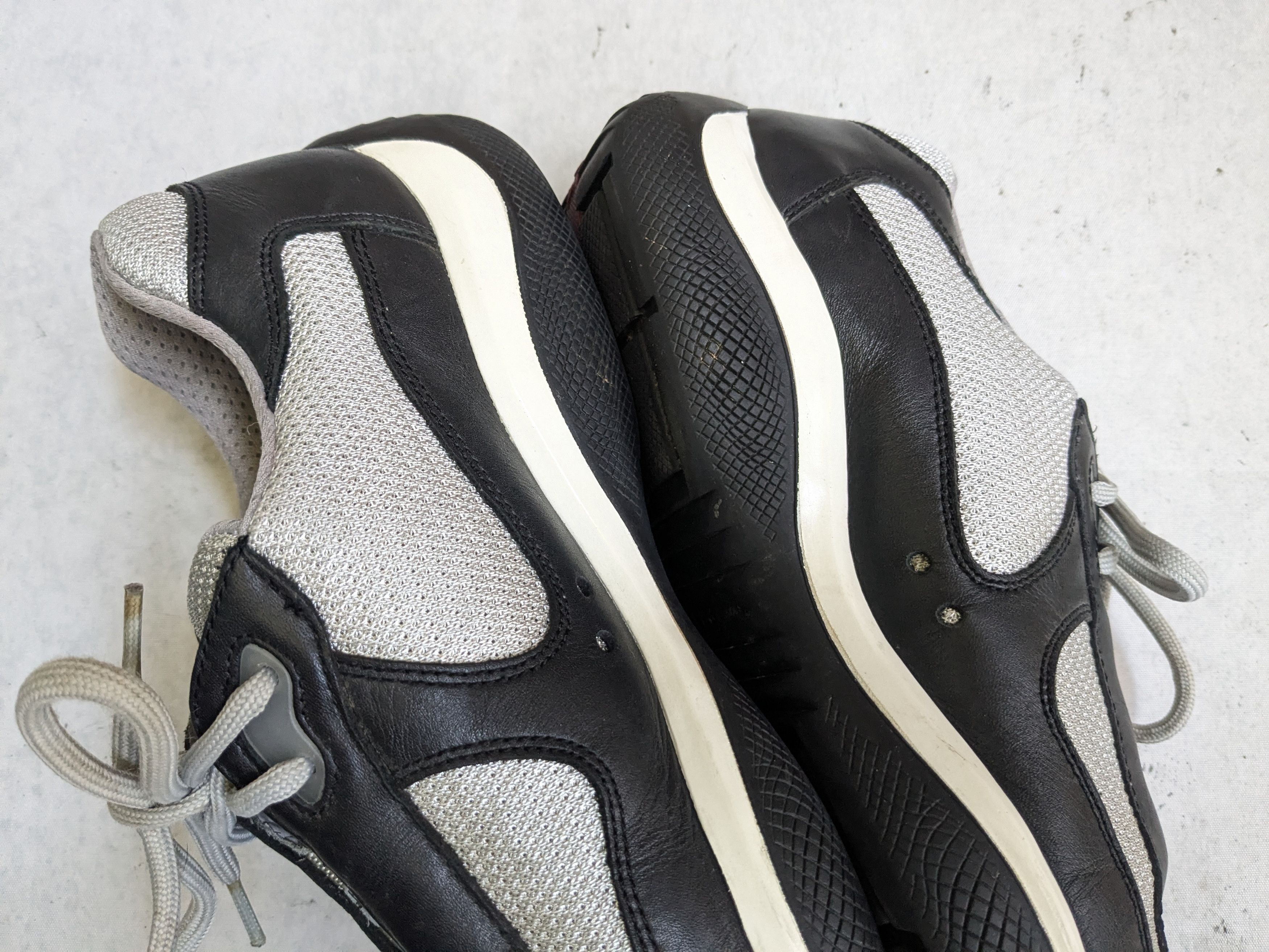 Prada Prada Sneakers Black Leather 9 Low Tops Gray Silver Size US 9 / EU 42 - 10 Thumbnail