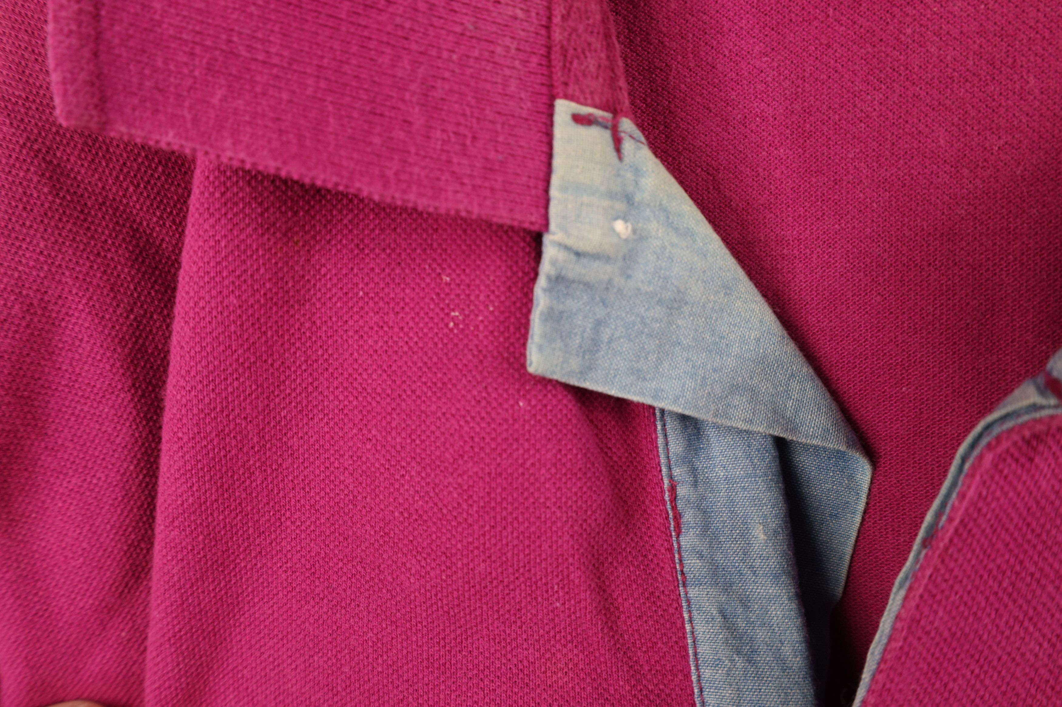 Ralph Lauren × Vintage Vintage 90s Chaps Ralph Lauren Crest Polo Shirt Pink USA Size US XL / EU 56 / 4 - 7 Thumbnail