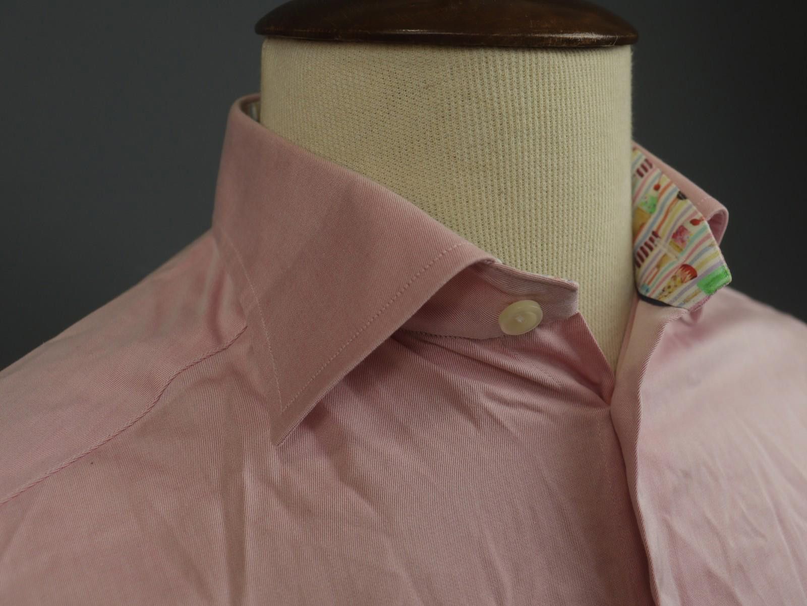 Eton Eton Pink 100% Cotton Collar Dress Shirt Size 39 Size 38R - 5 Thumbnail