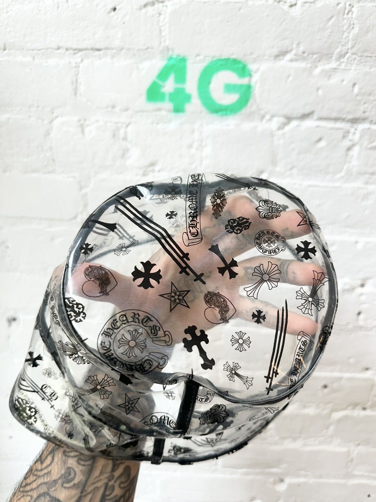Chrome Hearts RARE! CHROME HEARTS CLEAR SEE THROUGH BUCKET HAT Size ONE SIZE - 4 Thumbnail