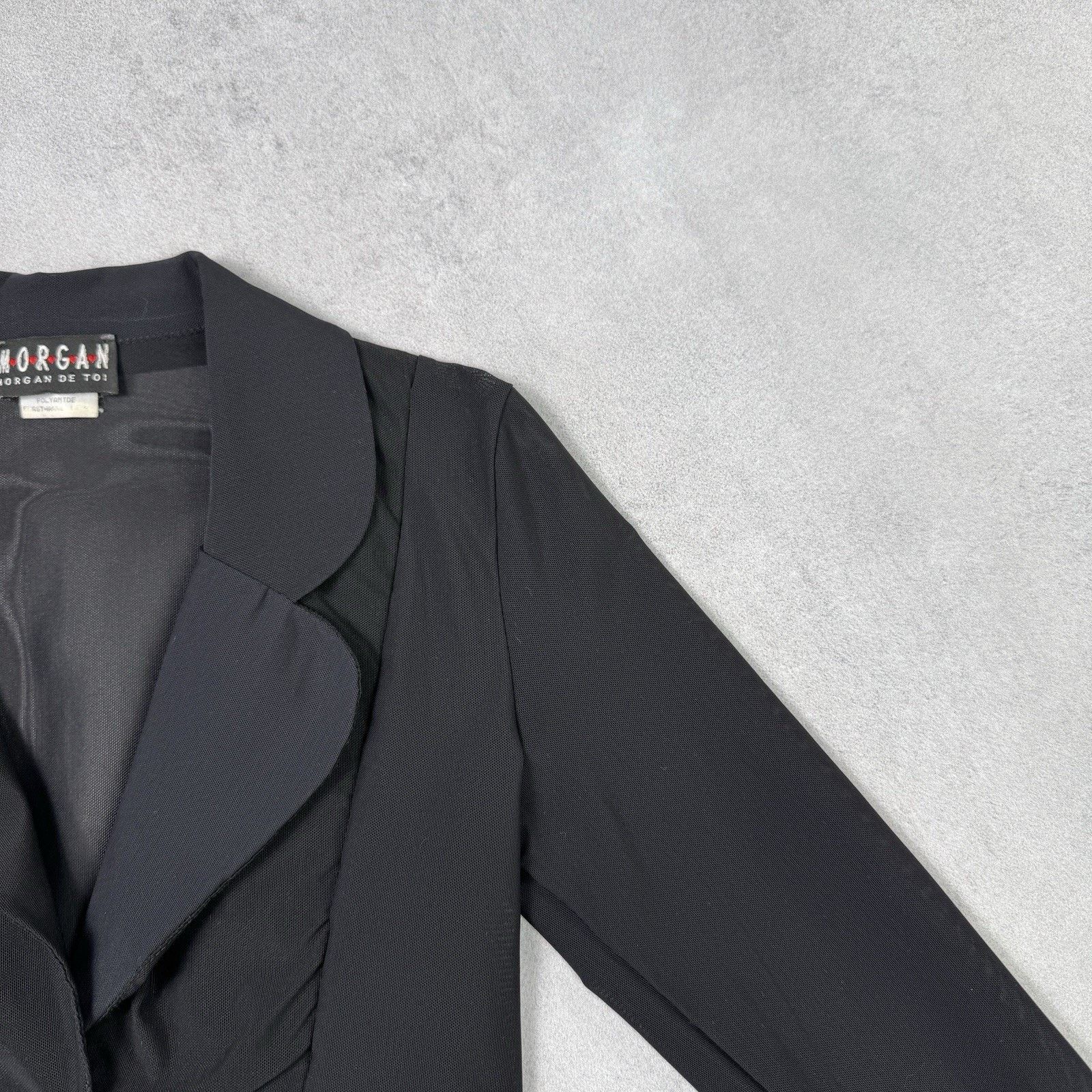 Morgan De Toi Morgan De Toi Women Light Jacket Blazer Black Avant Gard Size S / US 4 / IT 40 - 3 Thumbnail