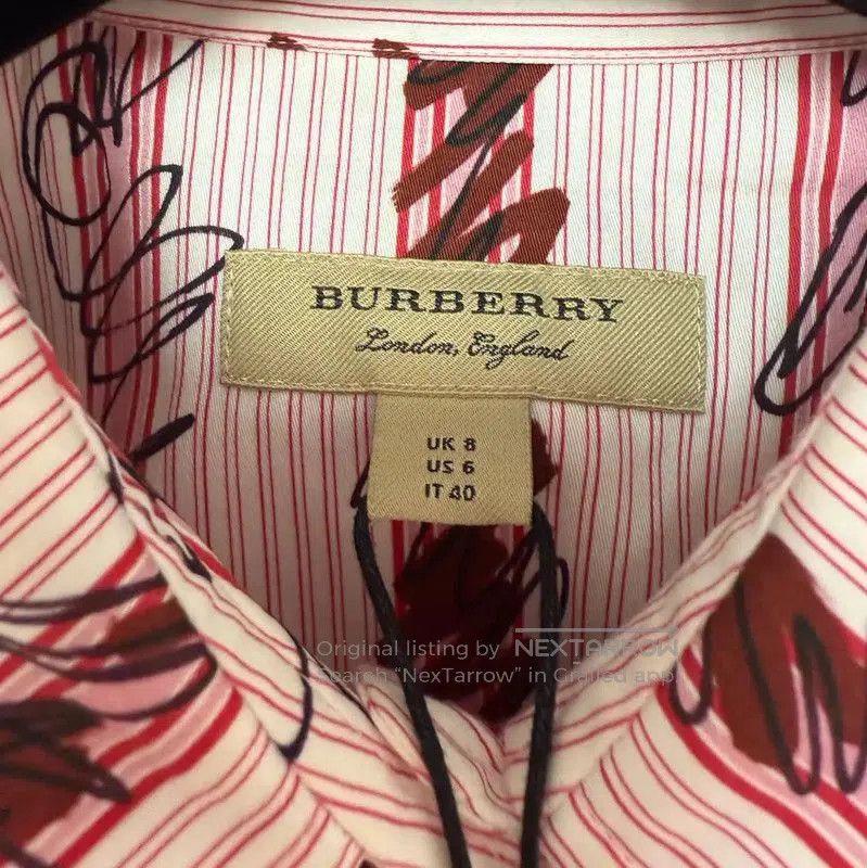 Burberry Burberry Pink Printed Cotton Short Sleeve Dress. Size M / US 6-8 / IT 42-44 - 5 Thumbnail