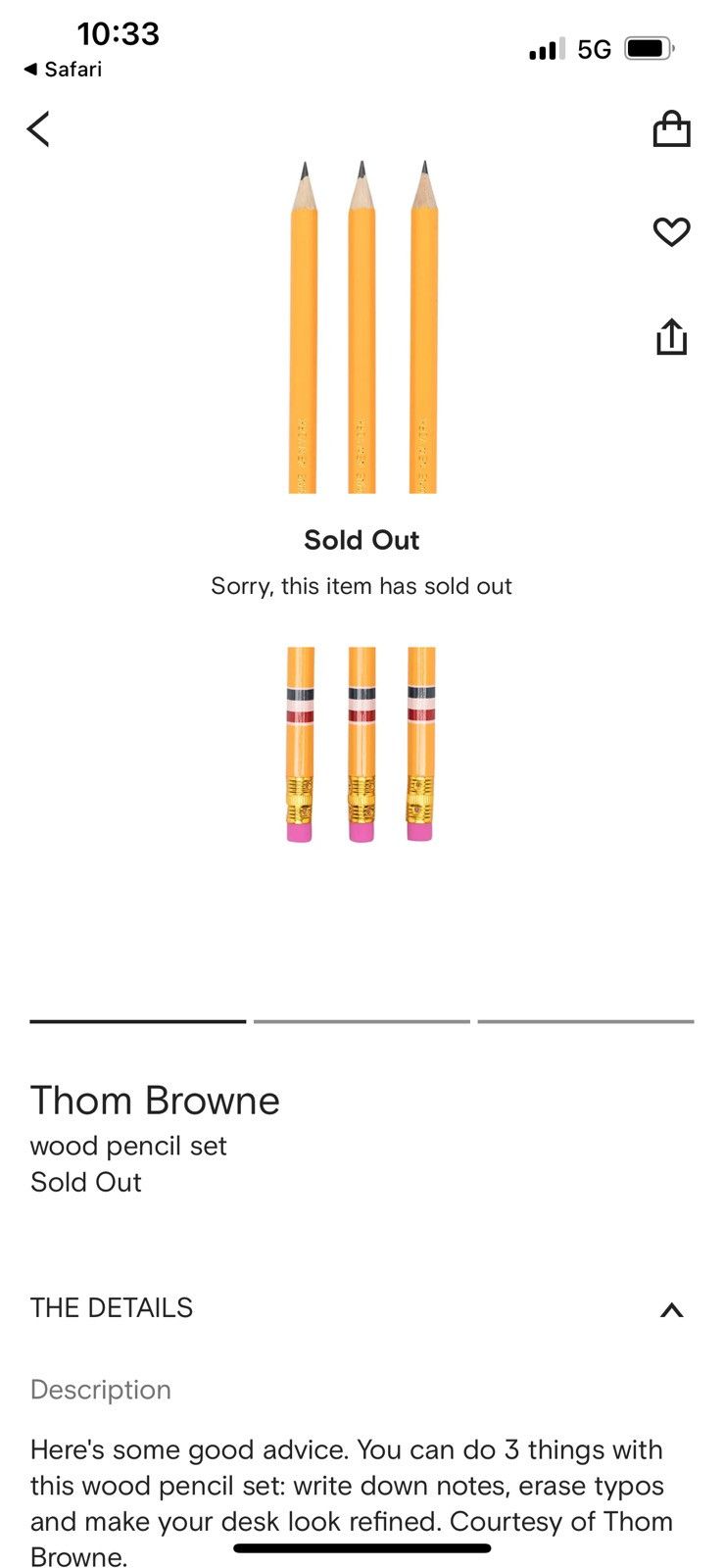 Thom Browne Thom browne NY 4 bar RWB pencils designer new york luxury Size ONE SIZE - 3 Thumbnail