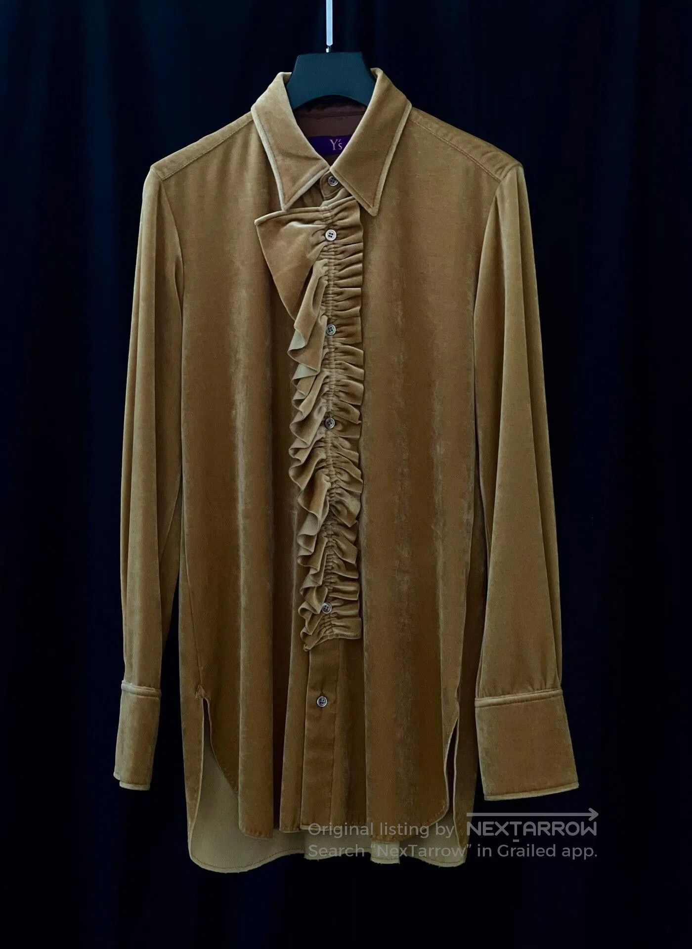 Y's Y's By TAKESHI KOSAKA Velvet Shirt. Size S / US 4 / IT 40 - 3 Thumbnail