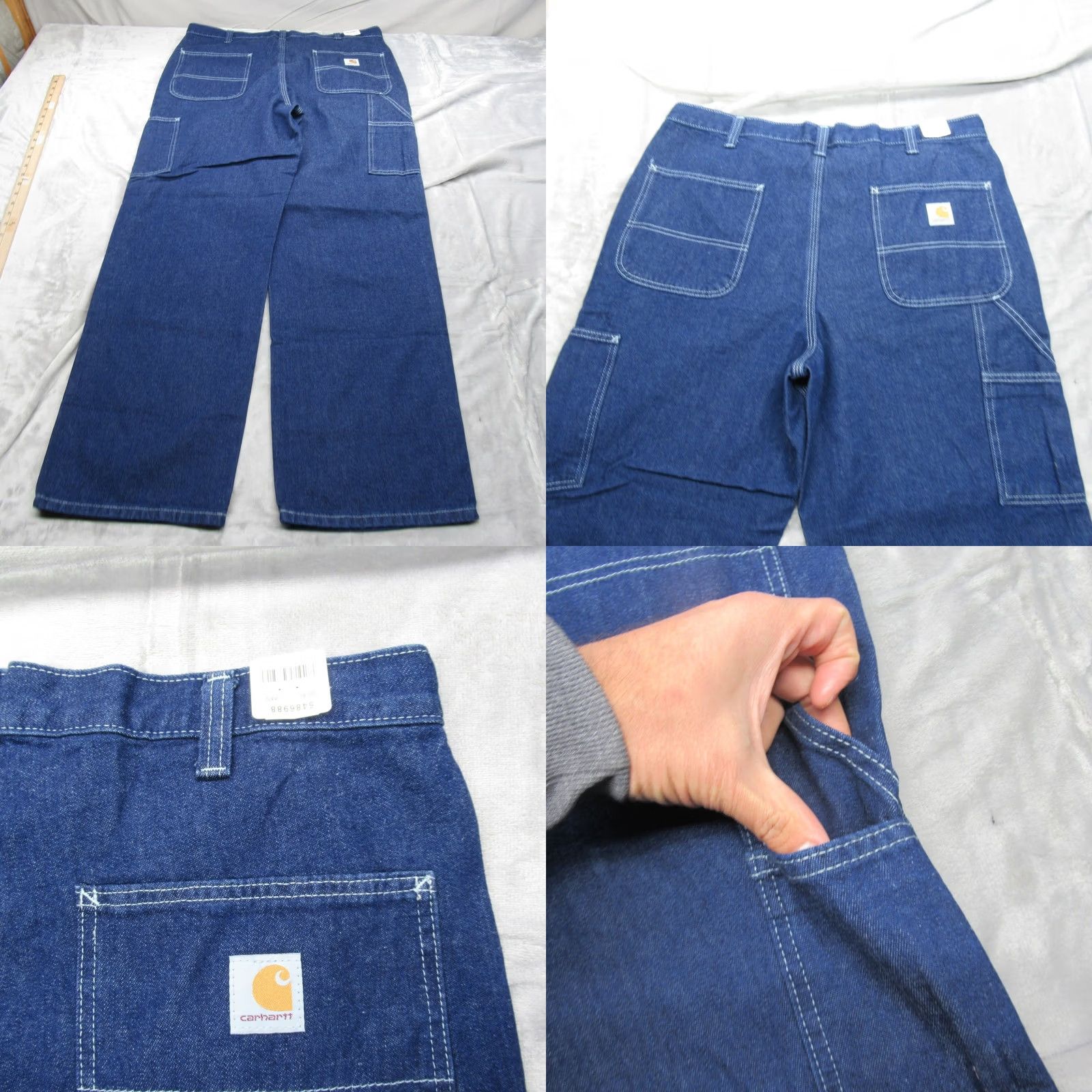 Carhartt Carhartt Baggy Jeans Mens 36x32 Dungaree Relax Boot Straight Dark Denim Work Size US 36 / EU 52 - 8 Thumbnail
