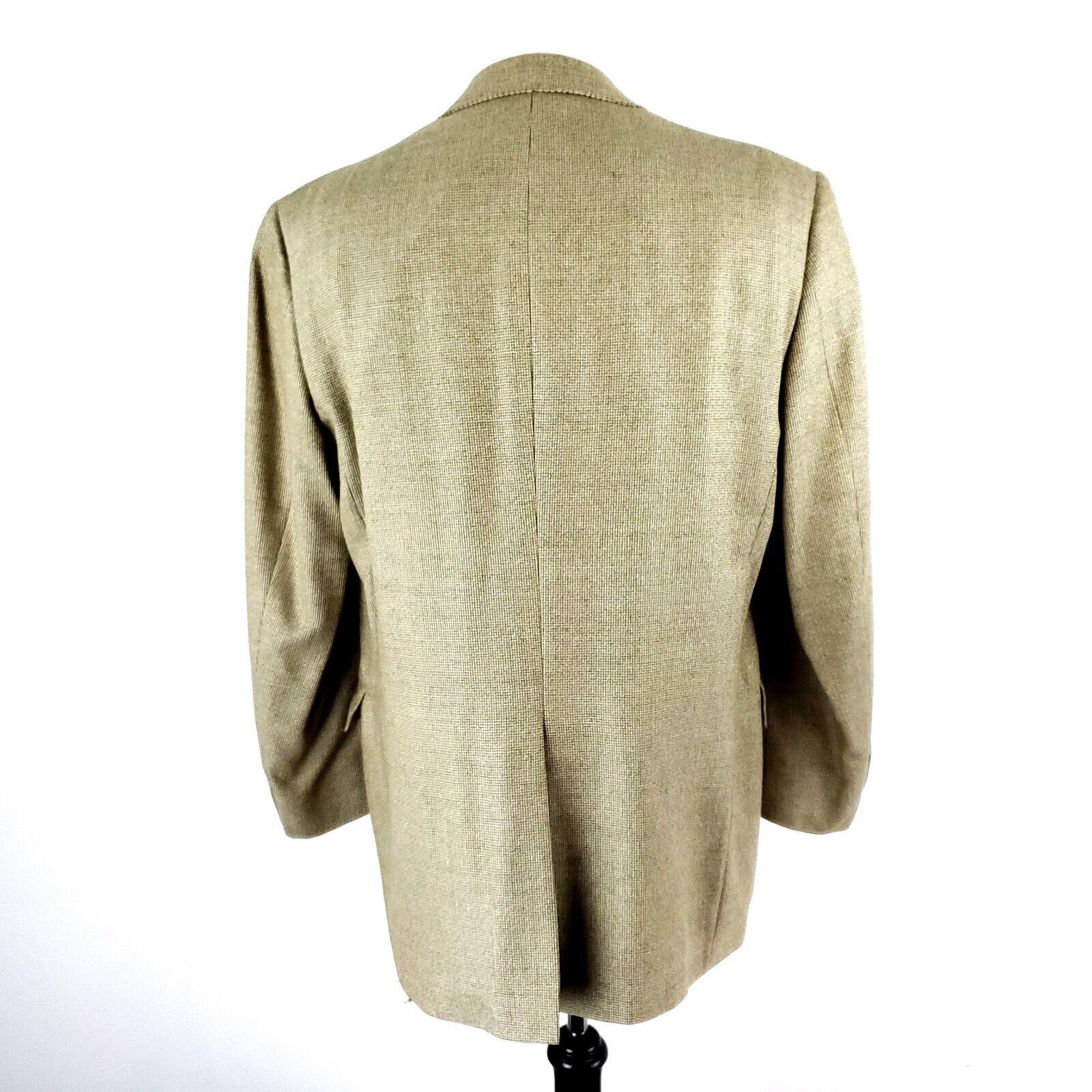 Hart Schaffner Marx Hart Schaffner Marx Wool 2 Button Sport Coat 42R Tan Check B Size 42R - 5 Thumbnail