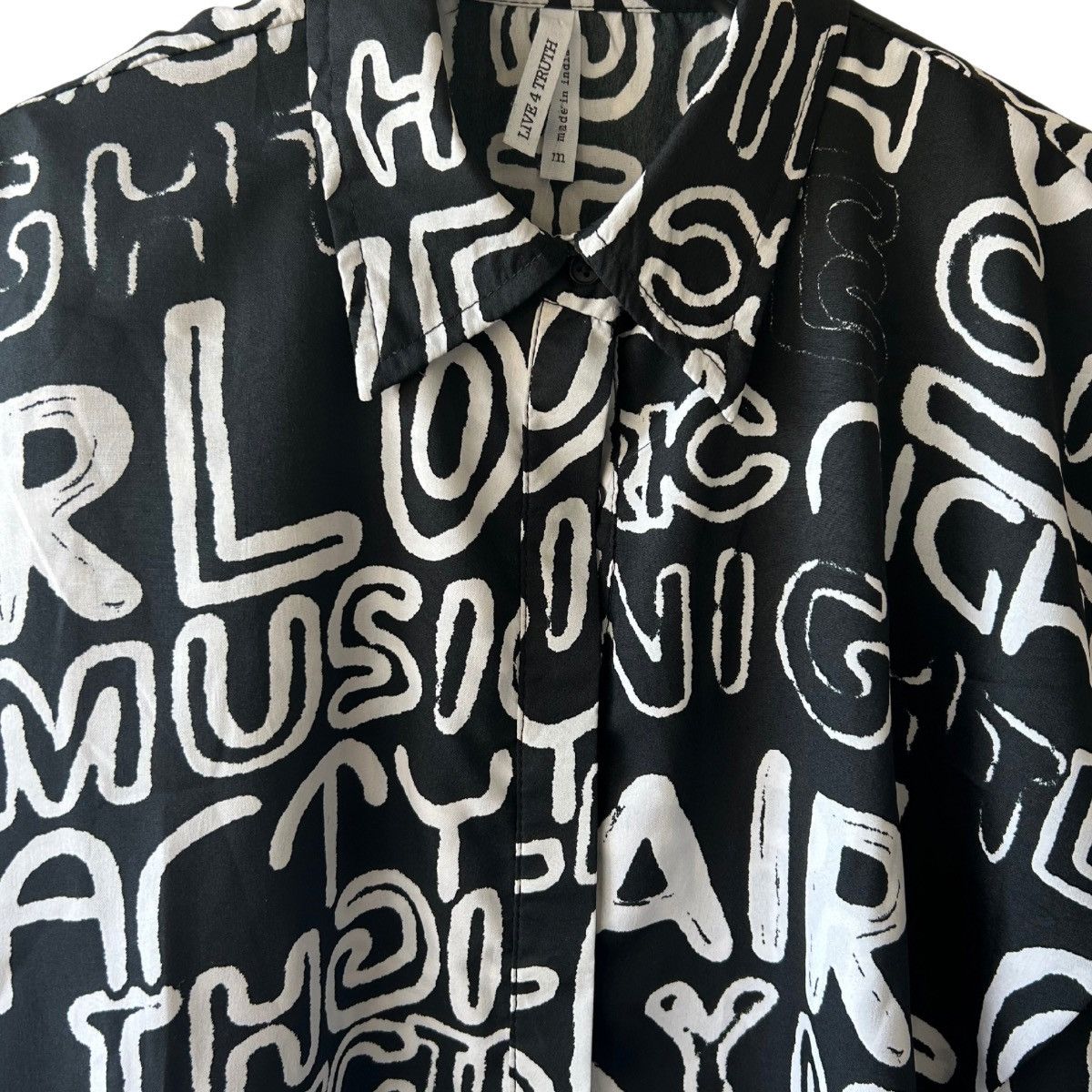 Vintage 90s Scribble Top | Size medium Size M / US 6-8 / IT 42-44 - 3 Thumbnail