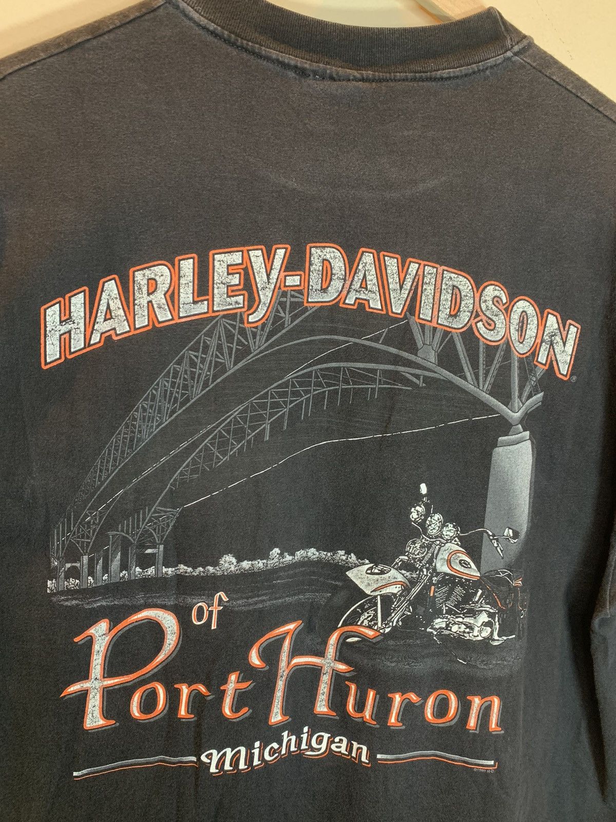 Harley Davidson *RARE* Vintage Harley Davidson Port Huron Embroidered Shirt Size US XL / EU 56 / 4 - 4 Thumbnail