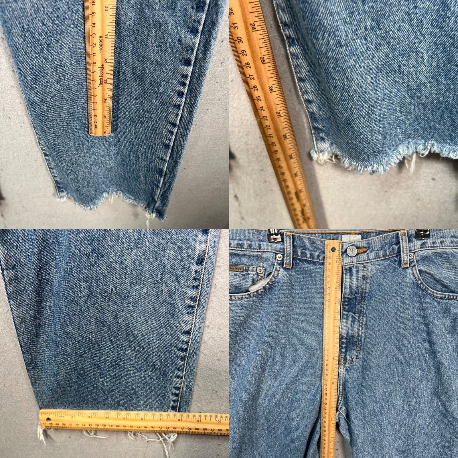 Calvin Klein Calvin Klein Jeans Womens 16 Easy Fit Denim Straight 5-Pocket Blue Distressed Hem Vintage No N/A Size 38" / US 16 / IT 52 - 8 Thumbnail